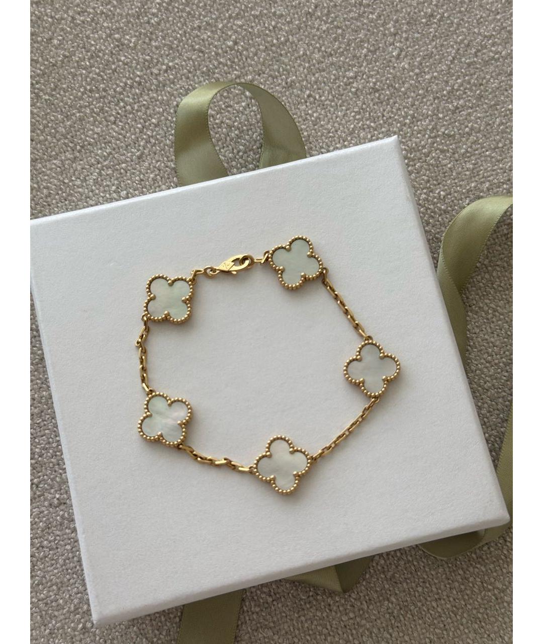 VAN CLEEF & ARPELS Белый браслет из желтого золота, фото 2