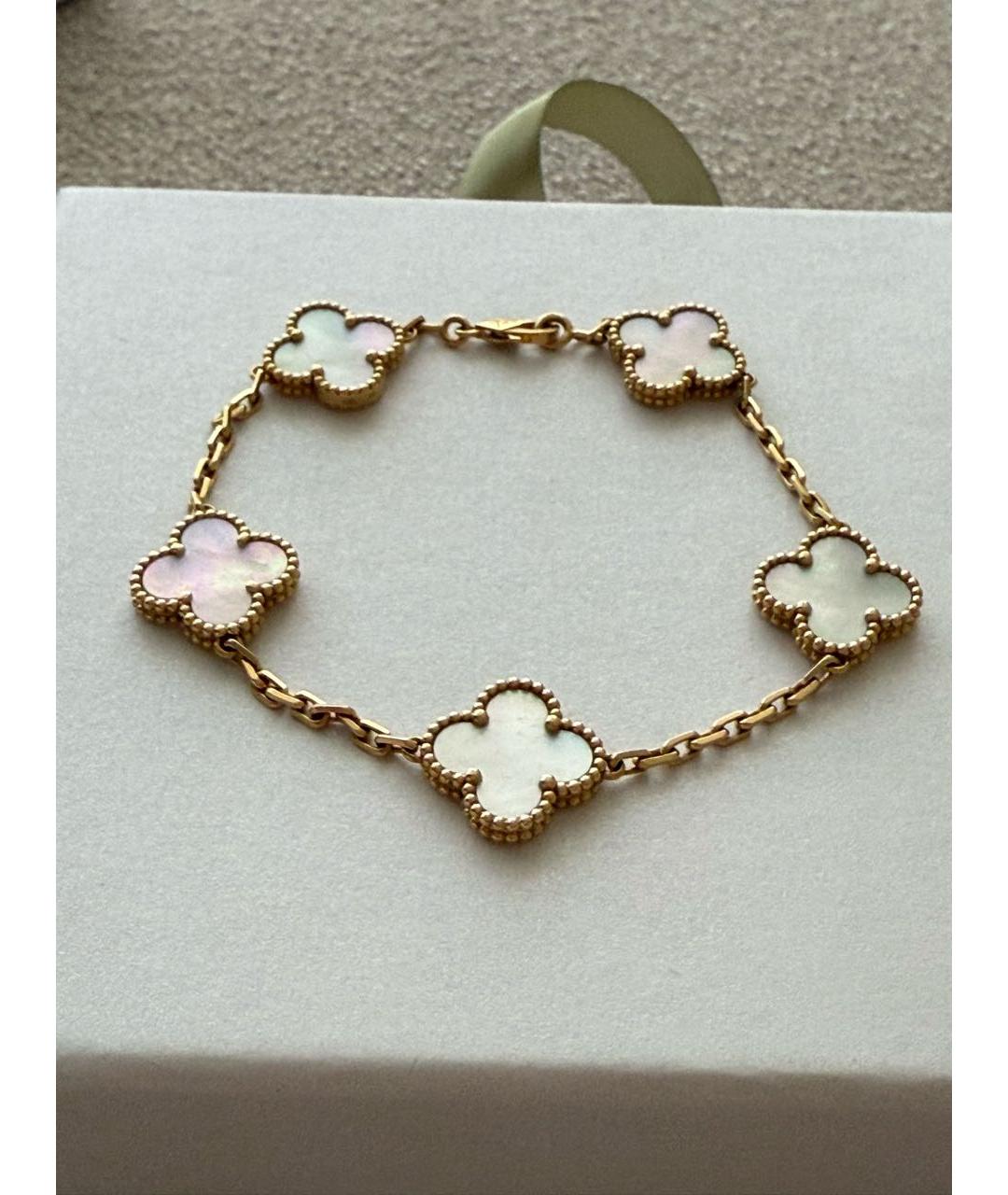 VAN CLEEF & ARPELS Белый браслет из желтого золота, фото 3