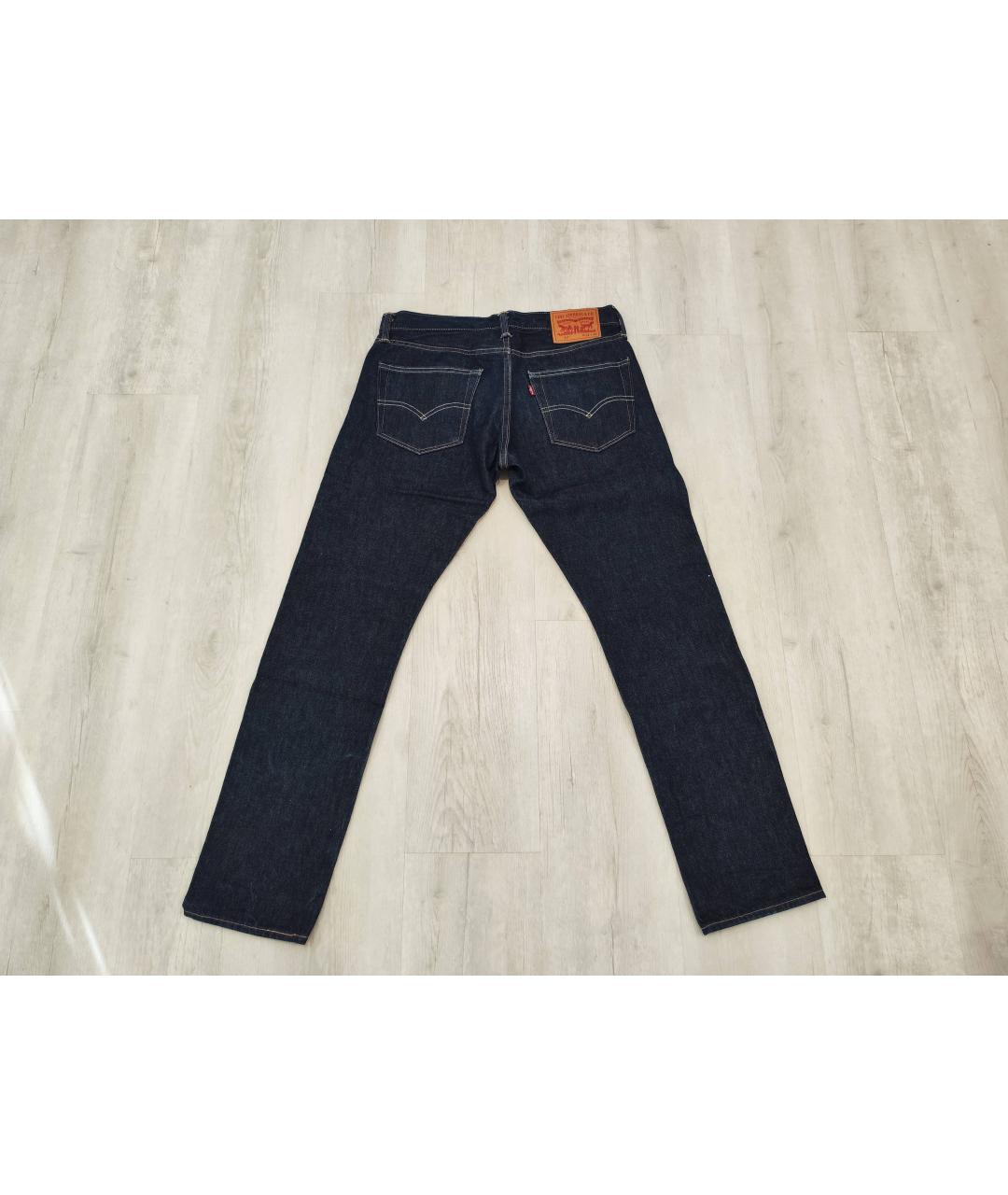 LEVI'S Темно-синие хлопковые джинсы скинни, фото 2