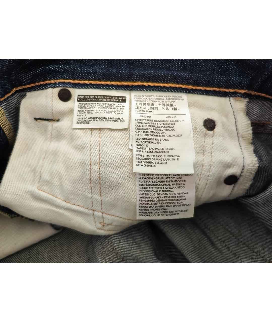 LEVI'S Темно-синие хлопковые джинсы скинни, фото 6