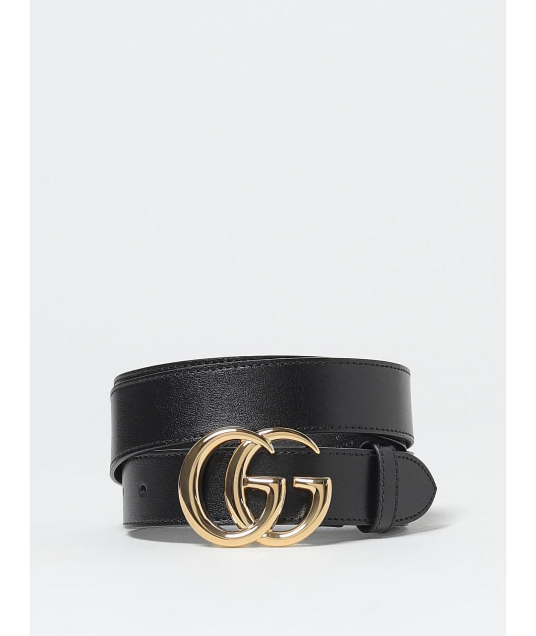 GUCCI Черный кожаный ремень, фото 3