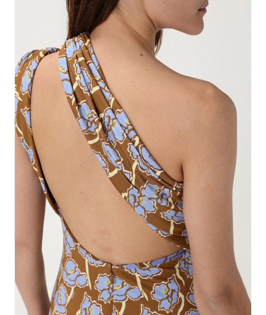 VERSACE Мульти вискозное платье, фото 5