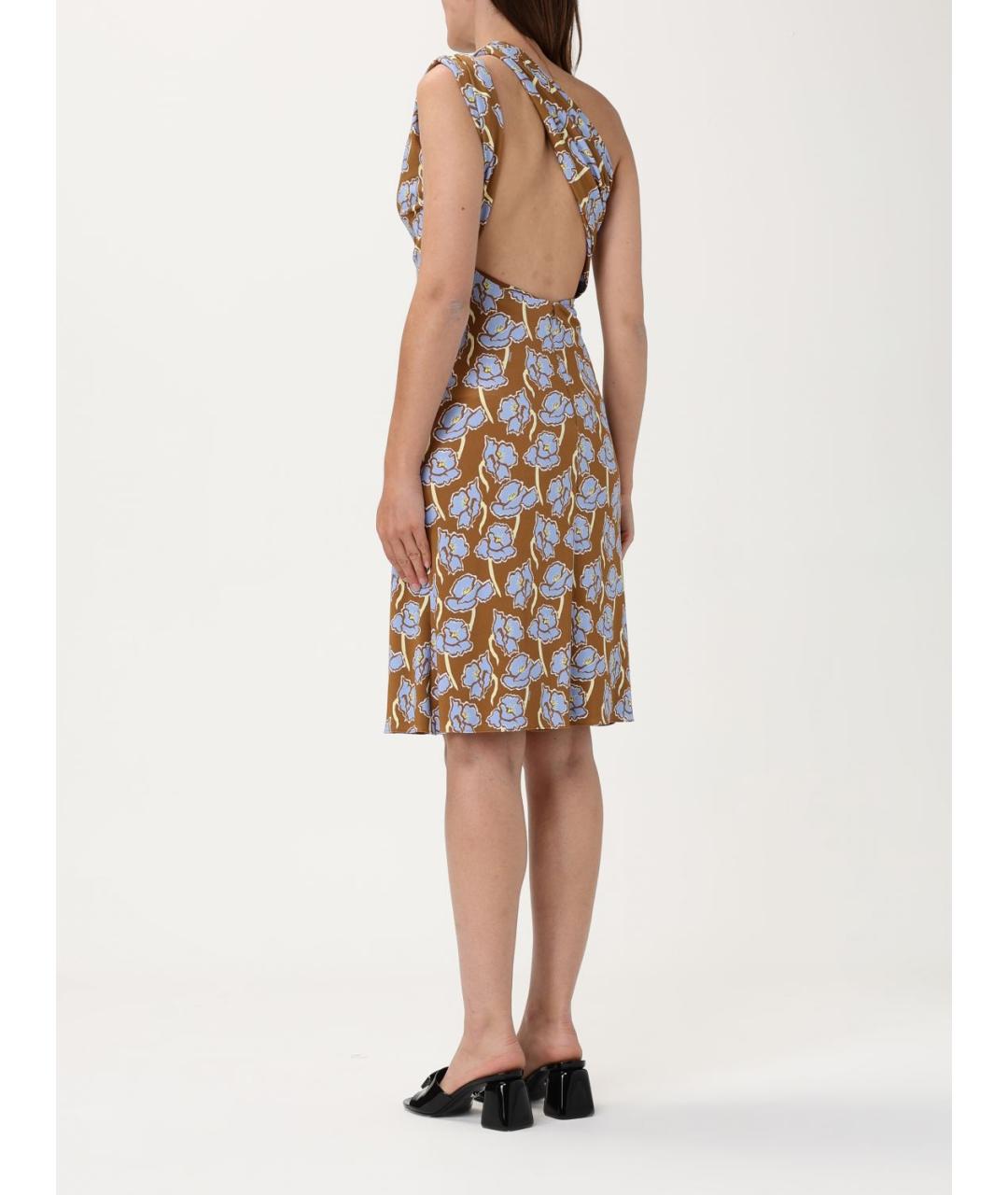 VERSACE Мульти вискозное платье, фото 3