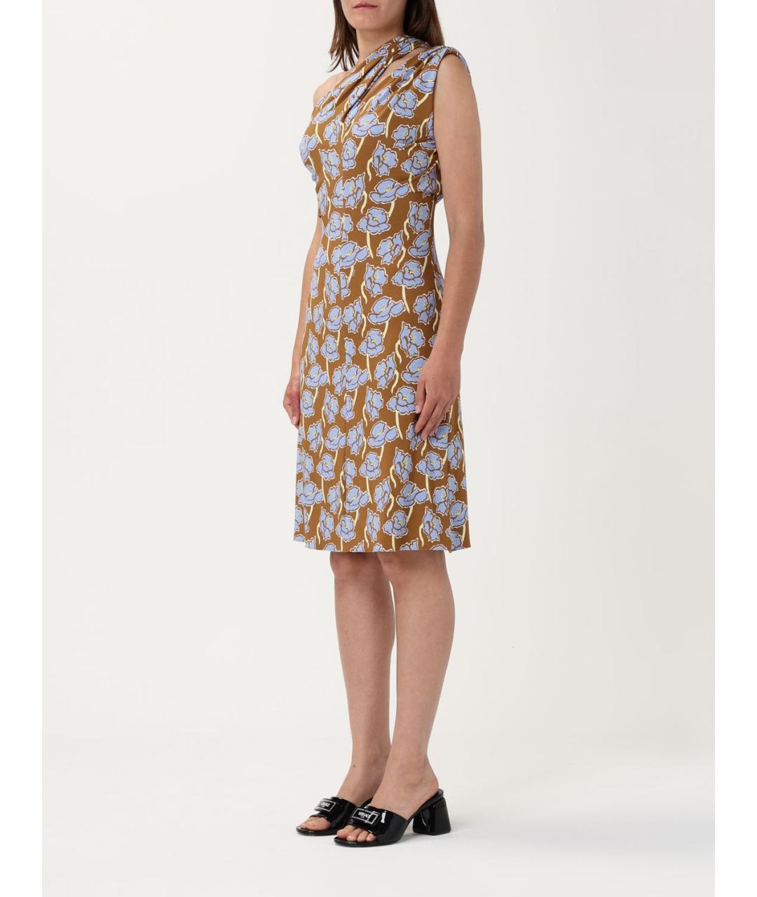 VERSACE Мульти вискозное платье, фото 4