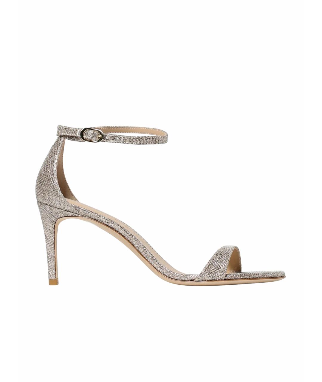 STUART WEITZMAN Серебряные босоножки, фото 1