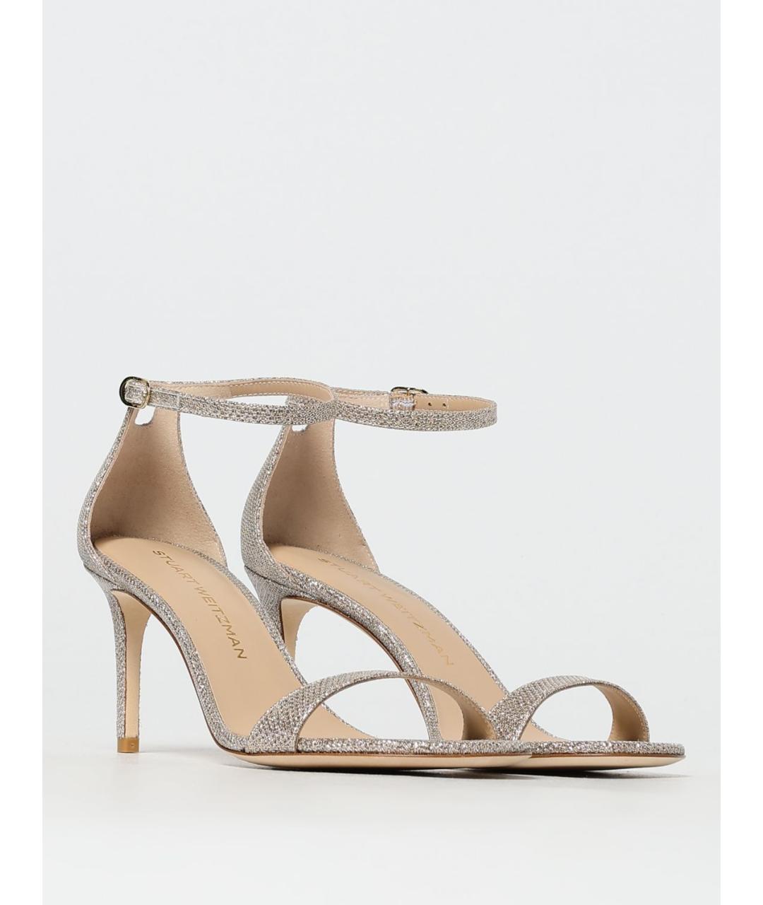STUART WEITZMAN Серебряные босоножки, фото 2