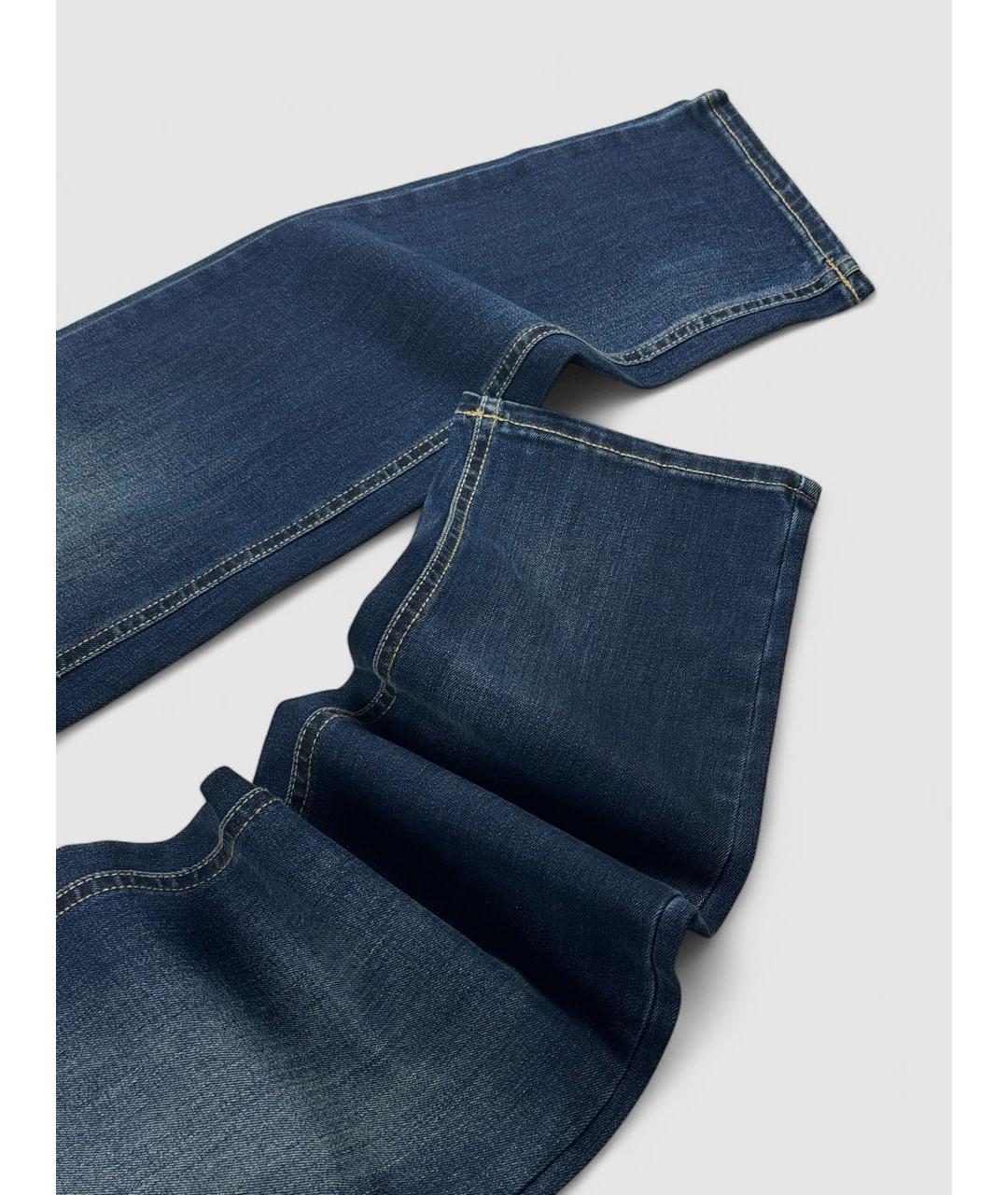 ARMANI EXCHANGE Темно-синие хлопко-полиэстеровые джинсы слим, фото 4