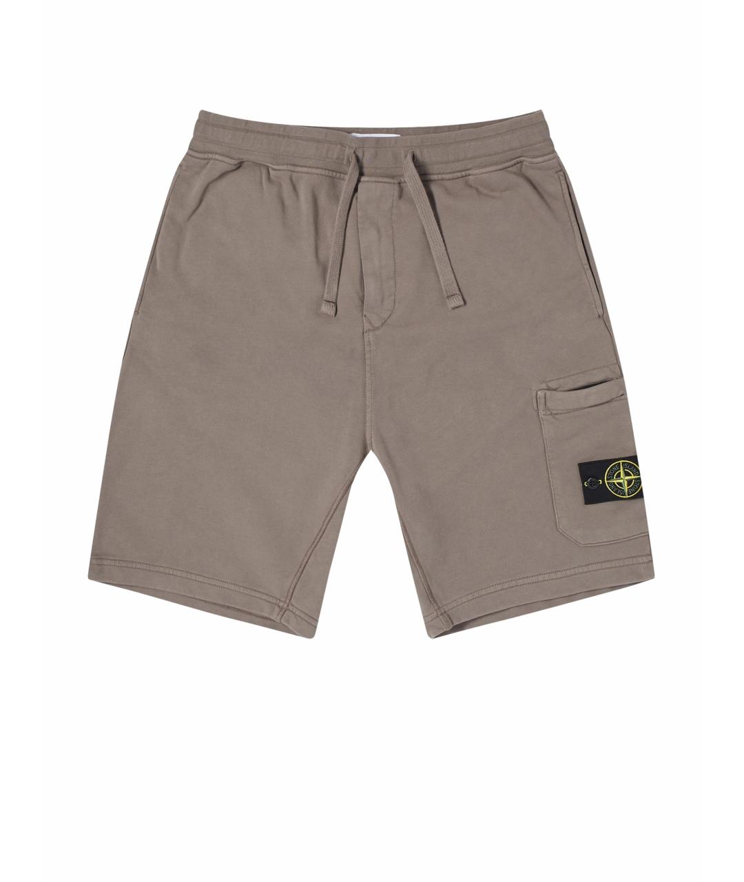 STONE ISLAND Бежевые хлопковые шорты, фото 1