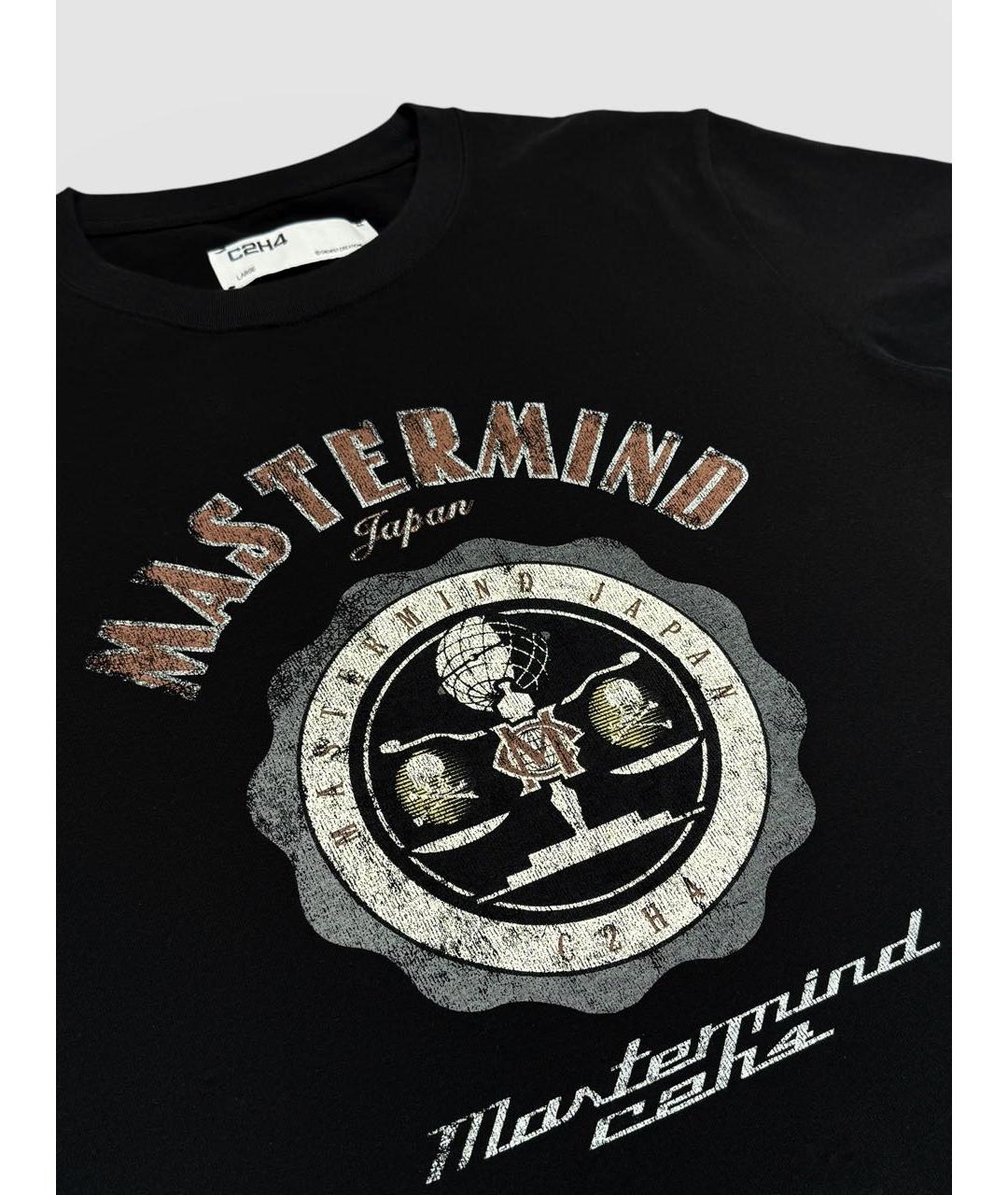 MASTERMIND JAPAN Черная хлопковая футболка, фото 4