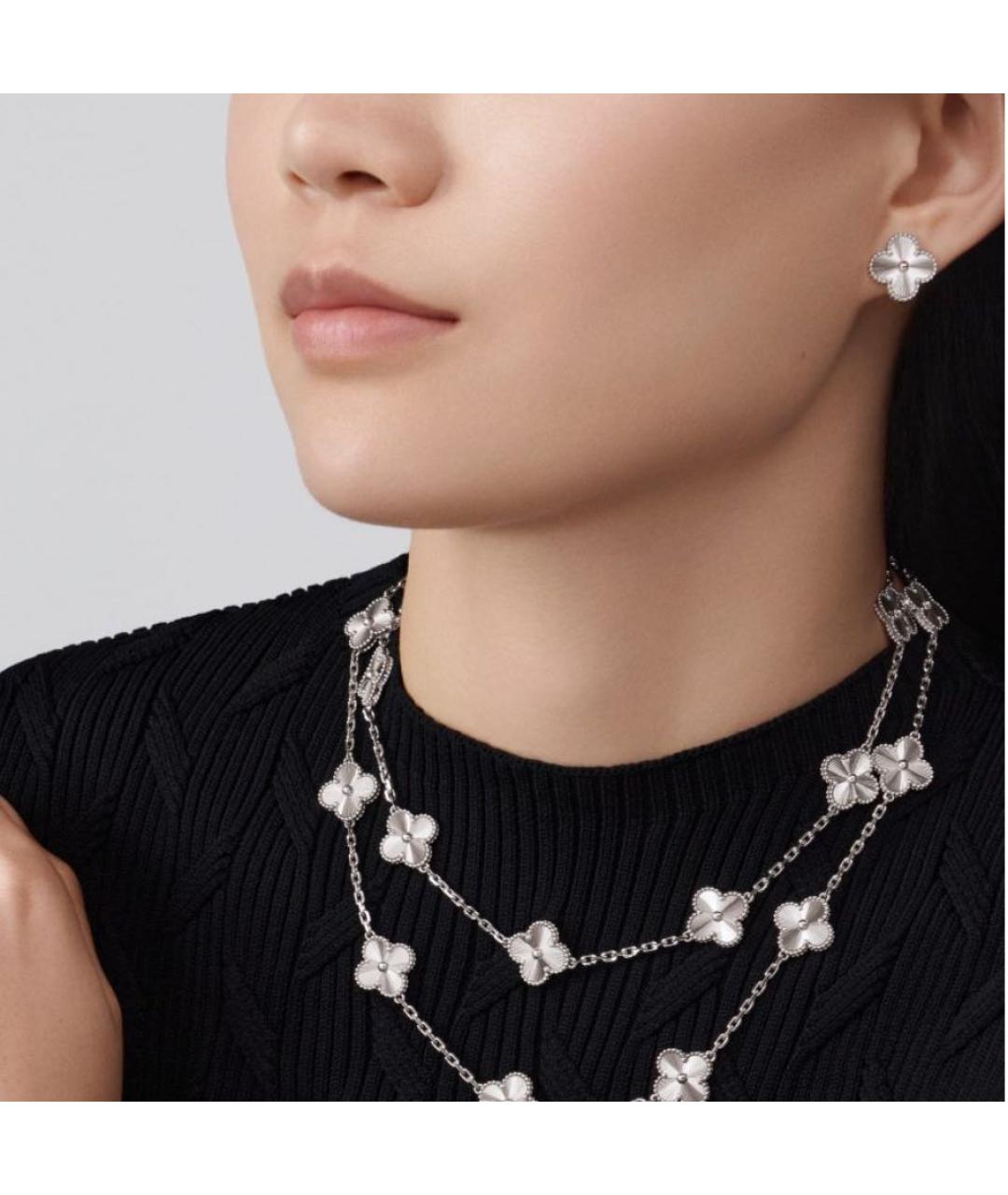 VAN CLEEF & ARPELS Серебряные серьги из белого золота, фото 2