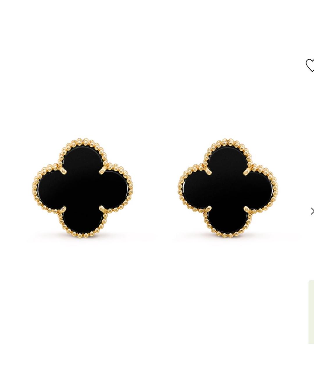 VAN CLEEF & ARPELS Черные серьги из желтого золота, фото 1