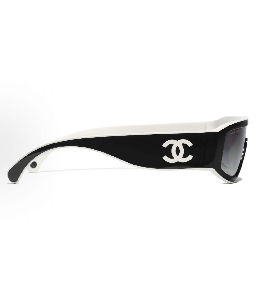 CHANEL Черные пластиковые солнцезащитные очки, фото 4