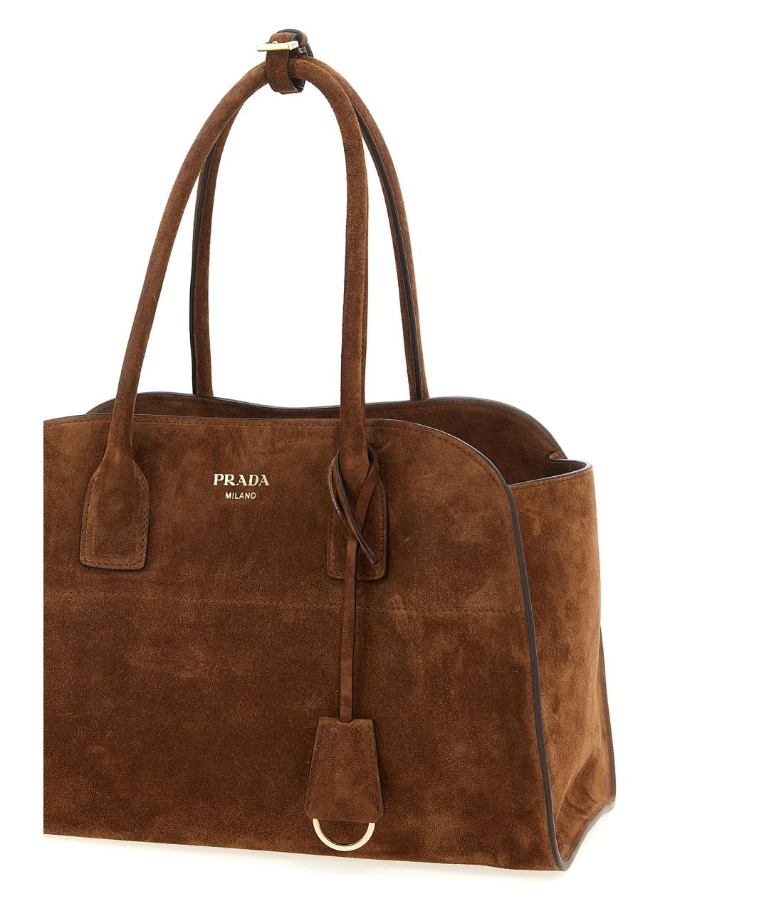 PRADA Коричневая кожаная сумка тоут, фото 3