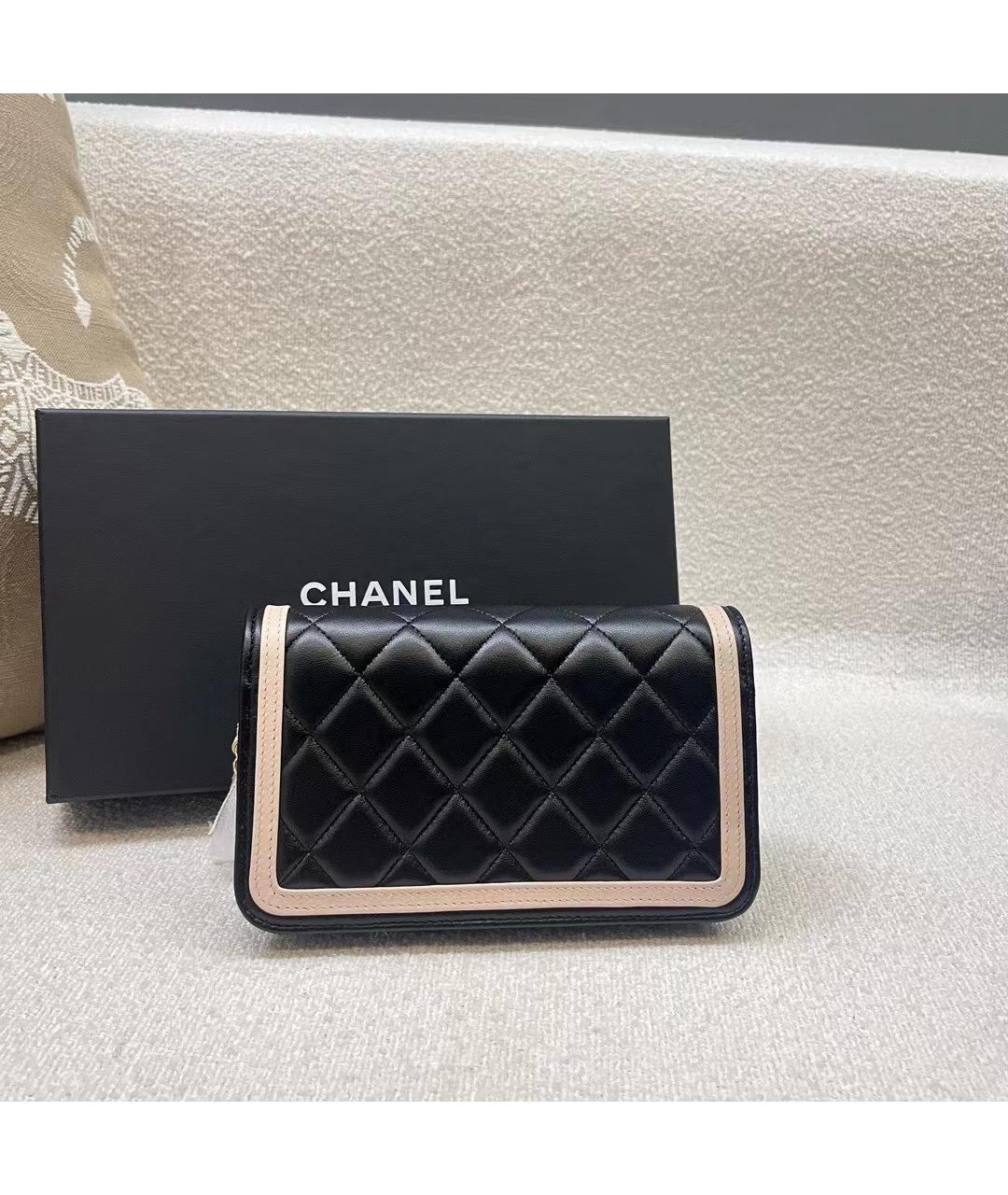 CHANEL Черная кожаная сумка через плечо, фото 8