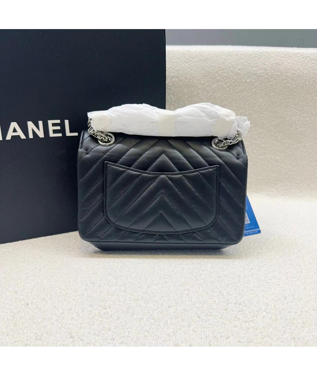 CHANEL Черная кожаная сумка через плечо, фото 4