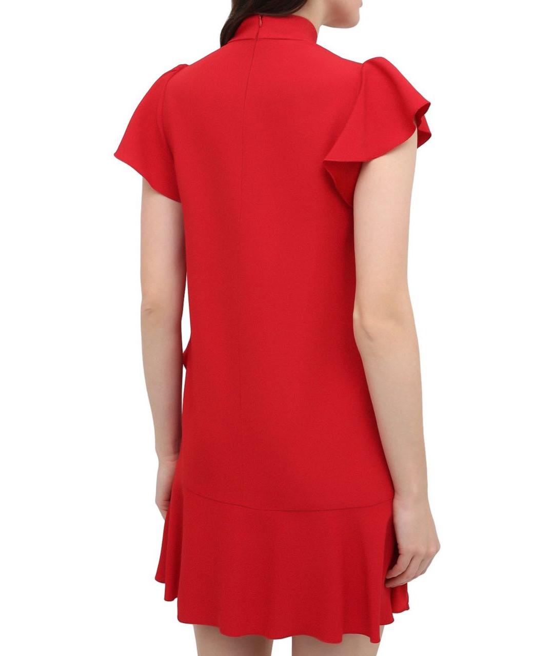RED VALENTINO Красное коктейльное платье, фото 3