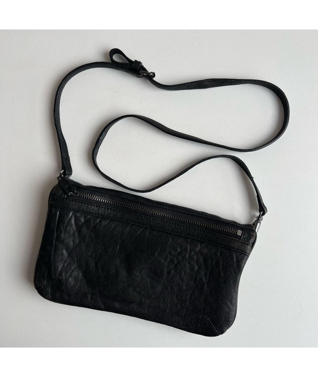 ALEXANDER WANG Черная кожаная сумка через плечо, фото 2