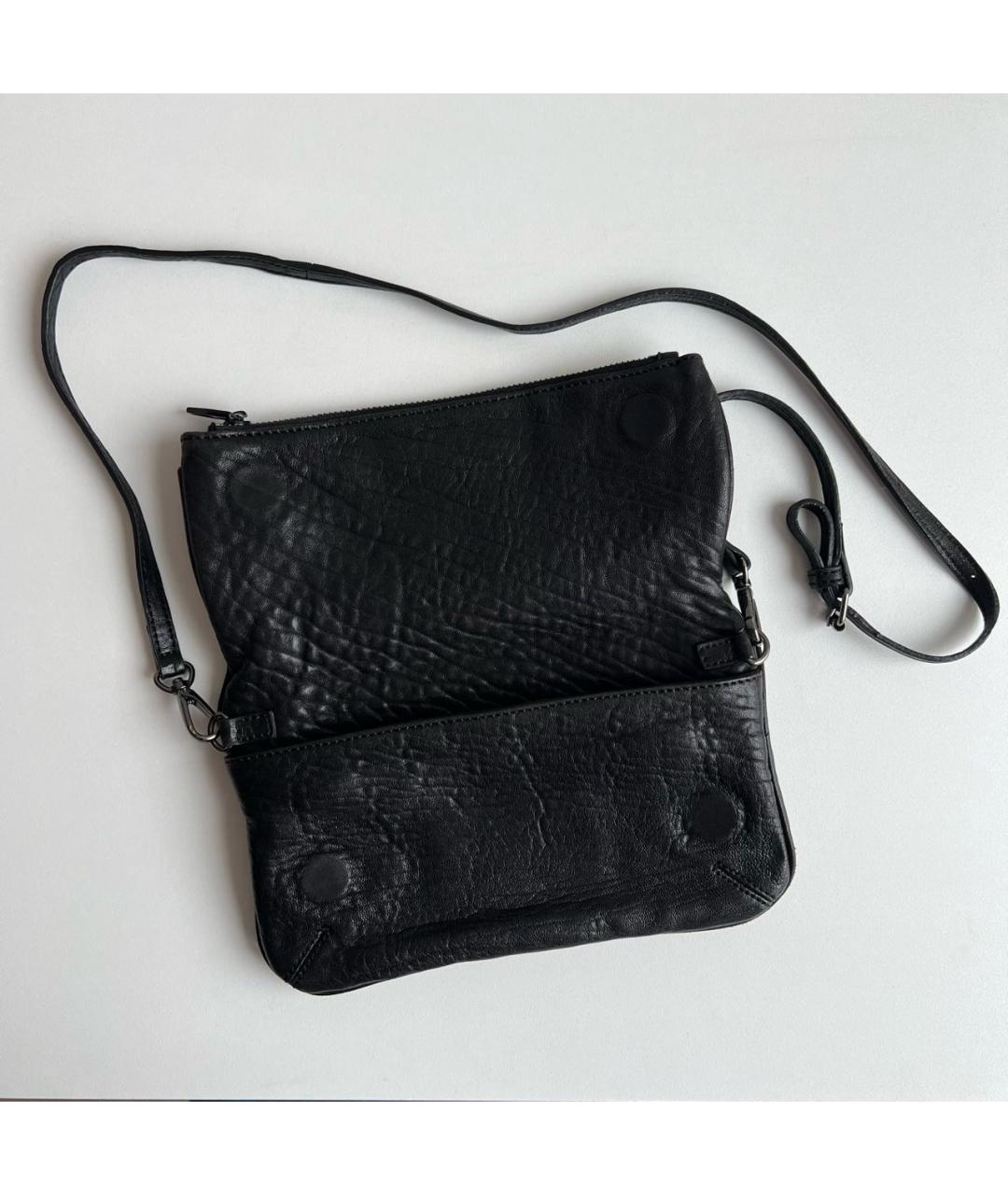 ALEXANDER WANG Черная кожаная сумка через плечо, фото 3