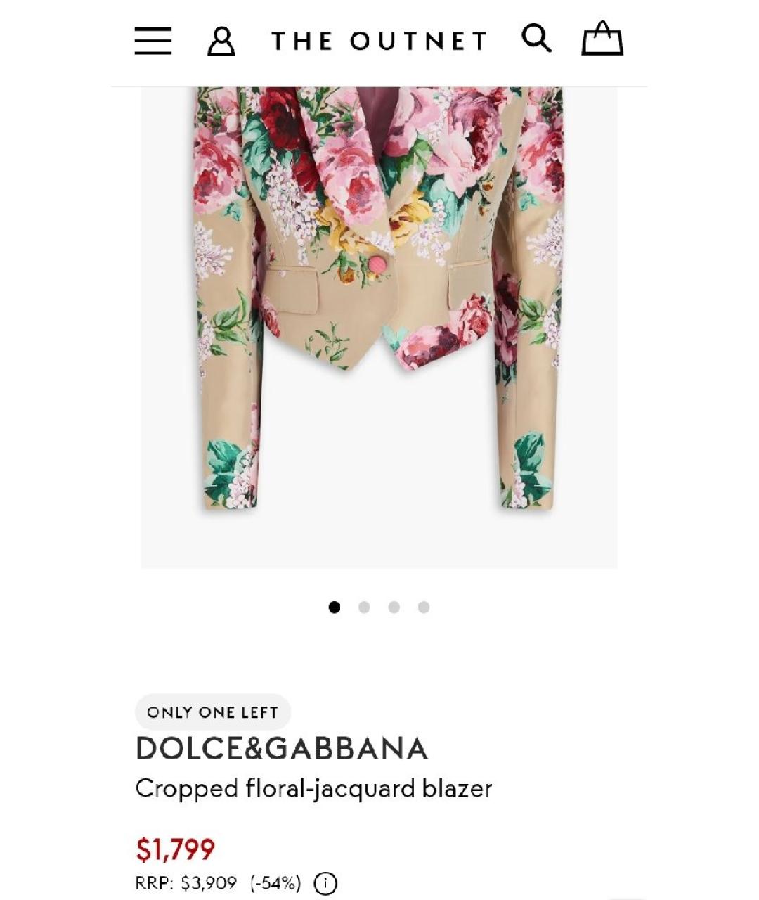DOLCE&GABBANA Мульти полиэстеровый жакет/пиджак, фото 5