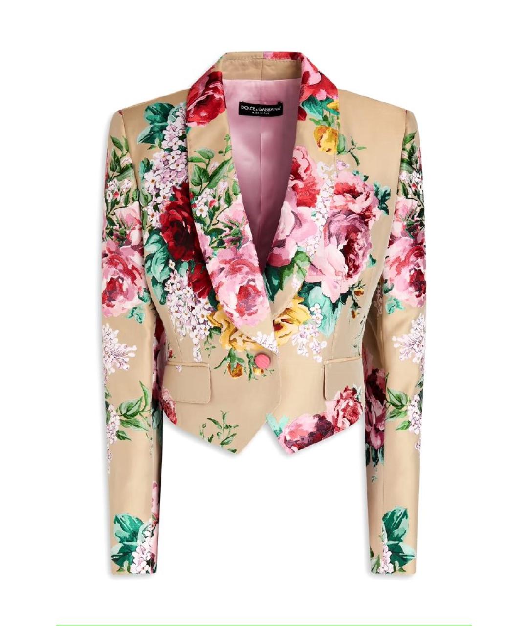 DOLCE&GABBANA Мульти полиэстеровый жакет/пиджак, фото 10