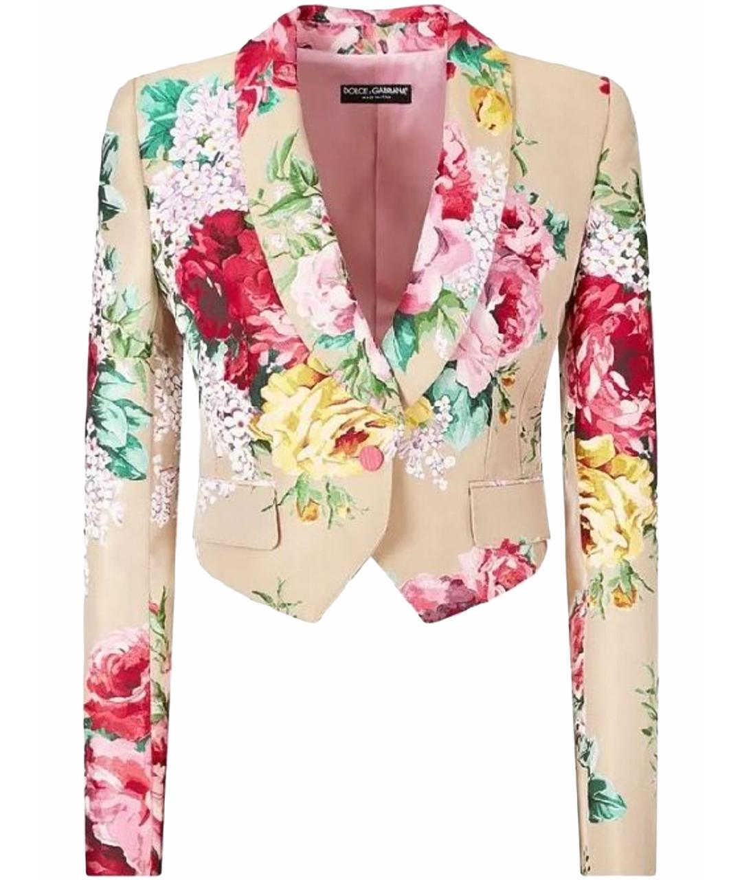 DOLCE&GABBANA Мульти полиэстеровый жакет/пиджак, фото 1