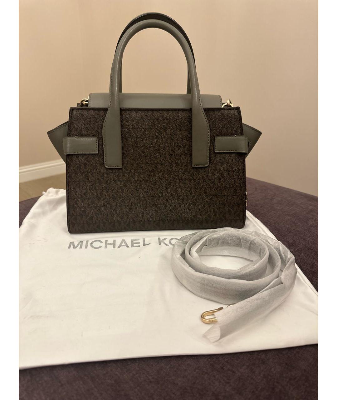 MICHAEL KORS Хаки сумка с короткими ручками из искусственной кожи, фото 3
