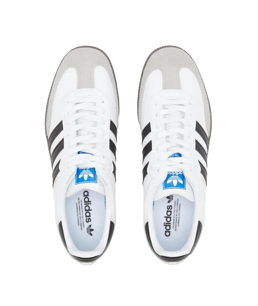 ADIDAS Белые кожаные низкие кроссовки / кеды, фото 3
