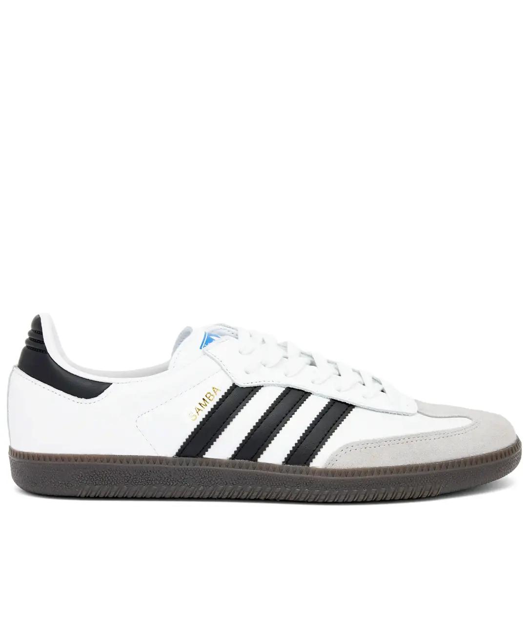 ADIDAS Белые кожаные низкие кроссовки / кеды, фото 1