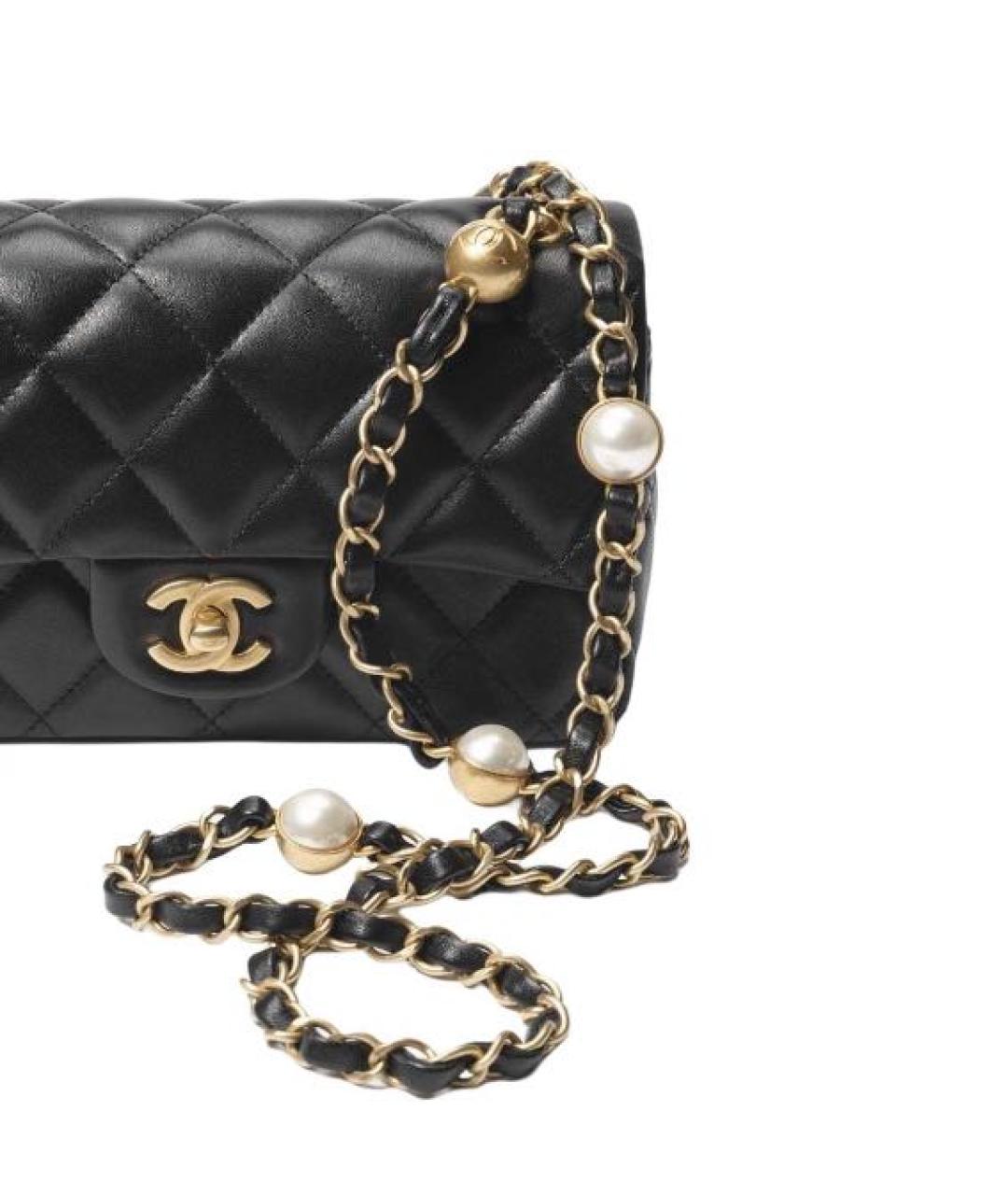 CHANEL Черная кожаная сумка через плечо, фото 4