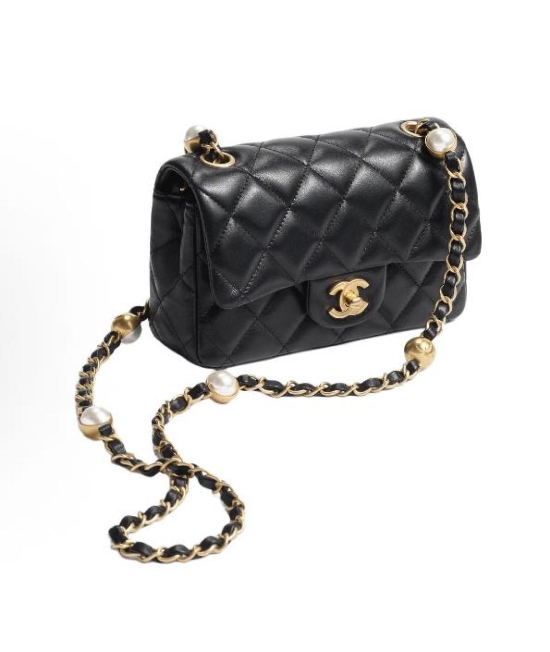CHANEL Черная кожаная сумка через плечо, фото 3