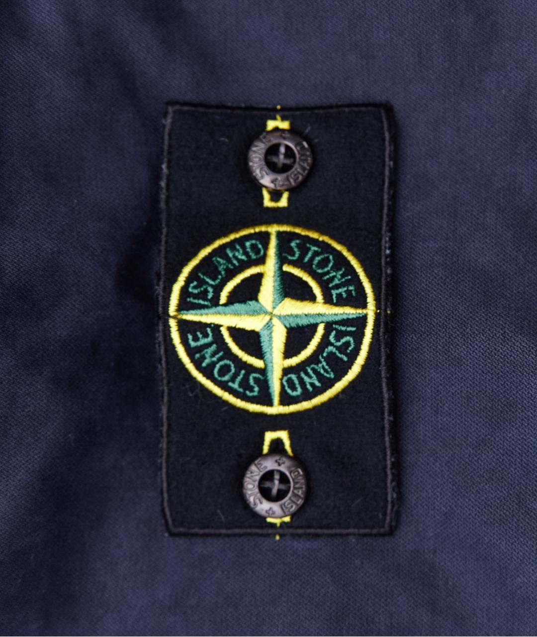 STONE ISLAND Темно-синие хлопковые повседневные брюки, фото 8