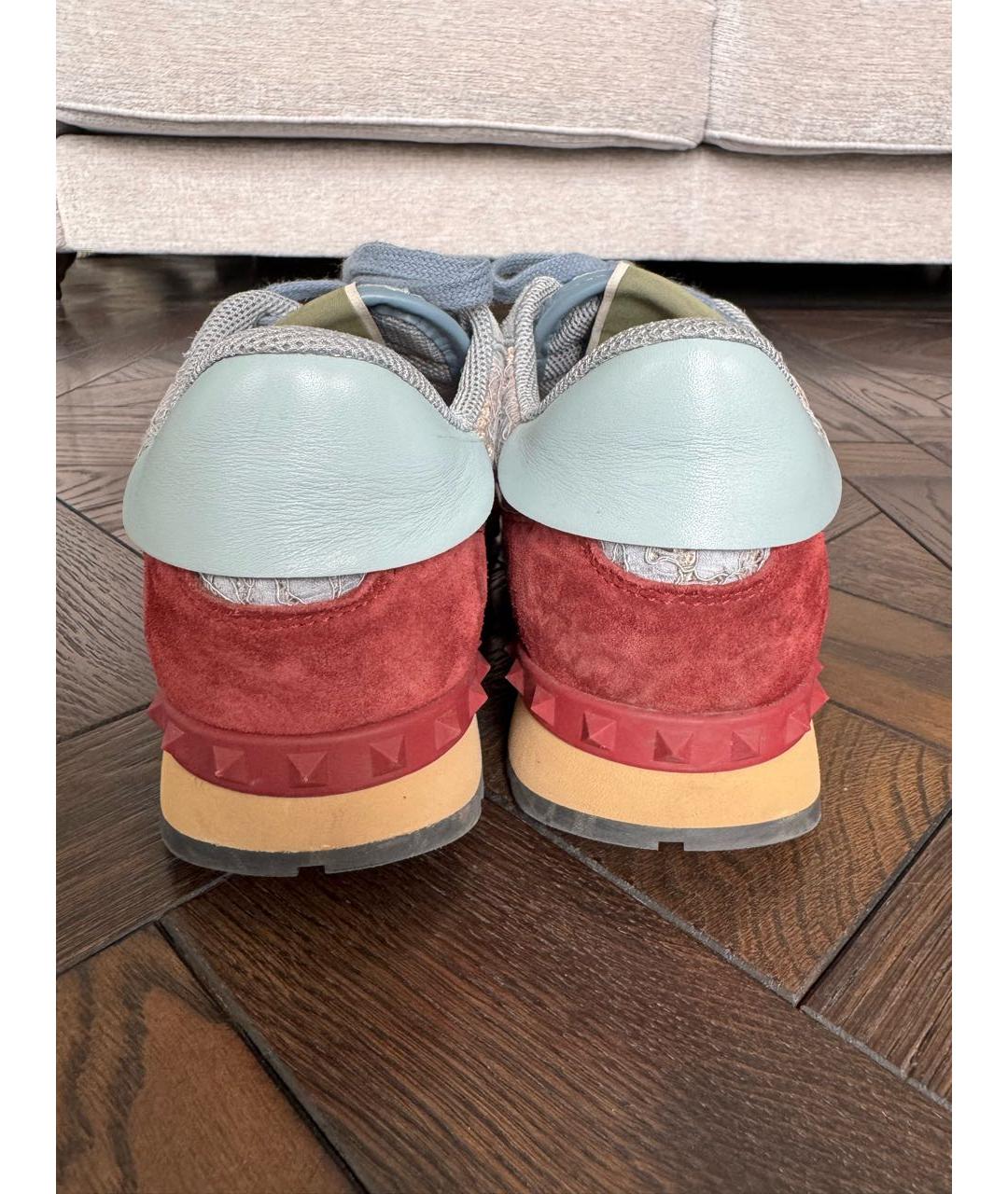 VALENTINO Голубые текстильные кроссовки, фото 4