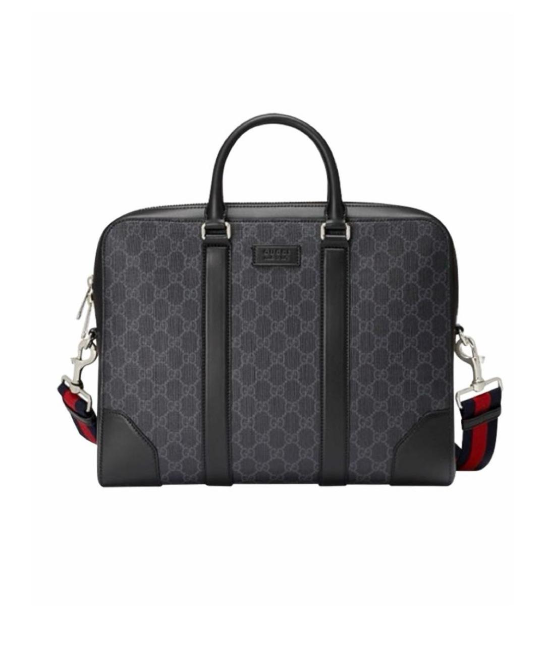 GUCCI Черный портфель, фото 1