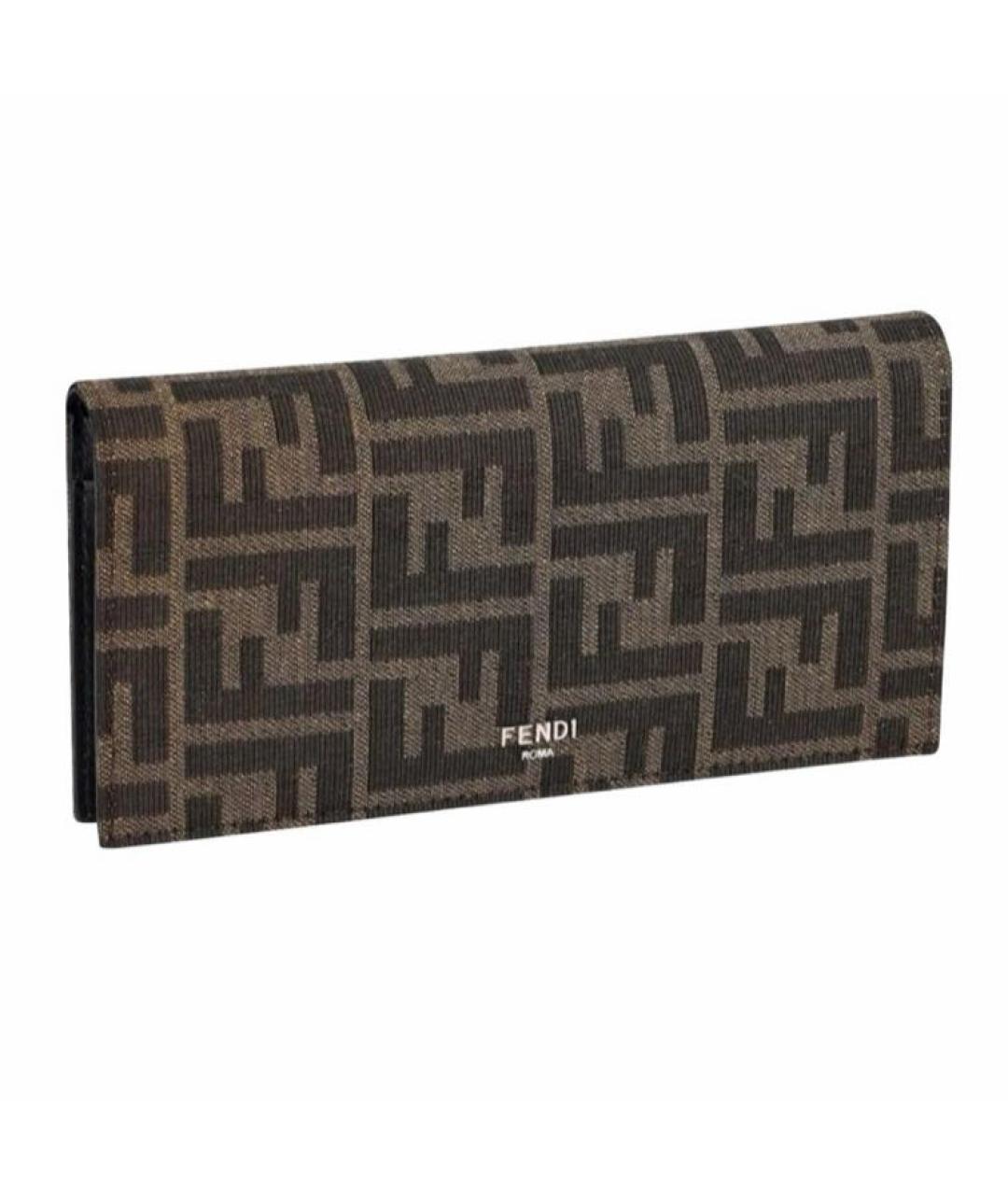 FENDI Коричневый кошелек, фото 1