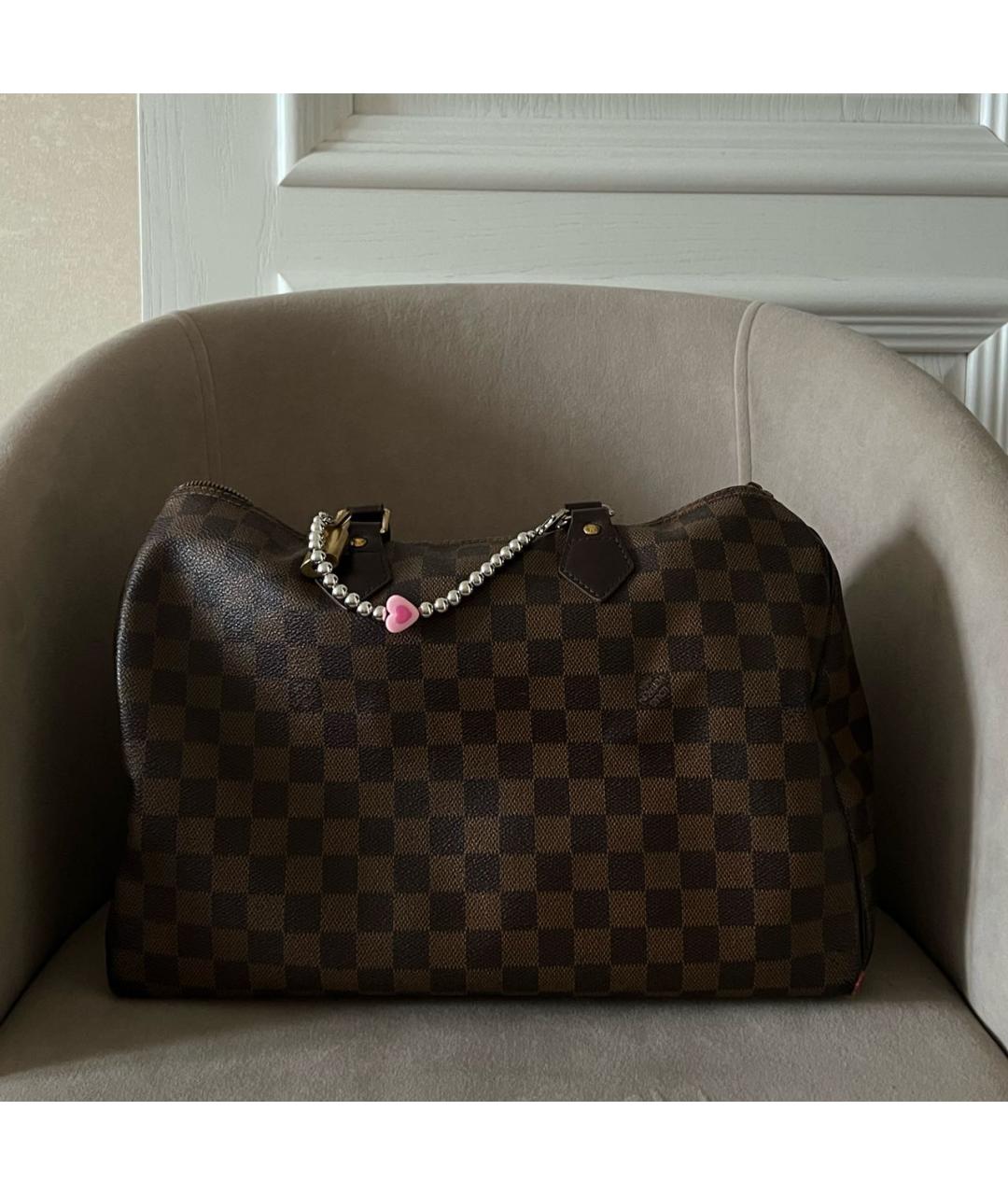 LOUIS VUITTON Коричневая кожаная дорожная/спортивная сумка, фото 3