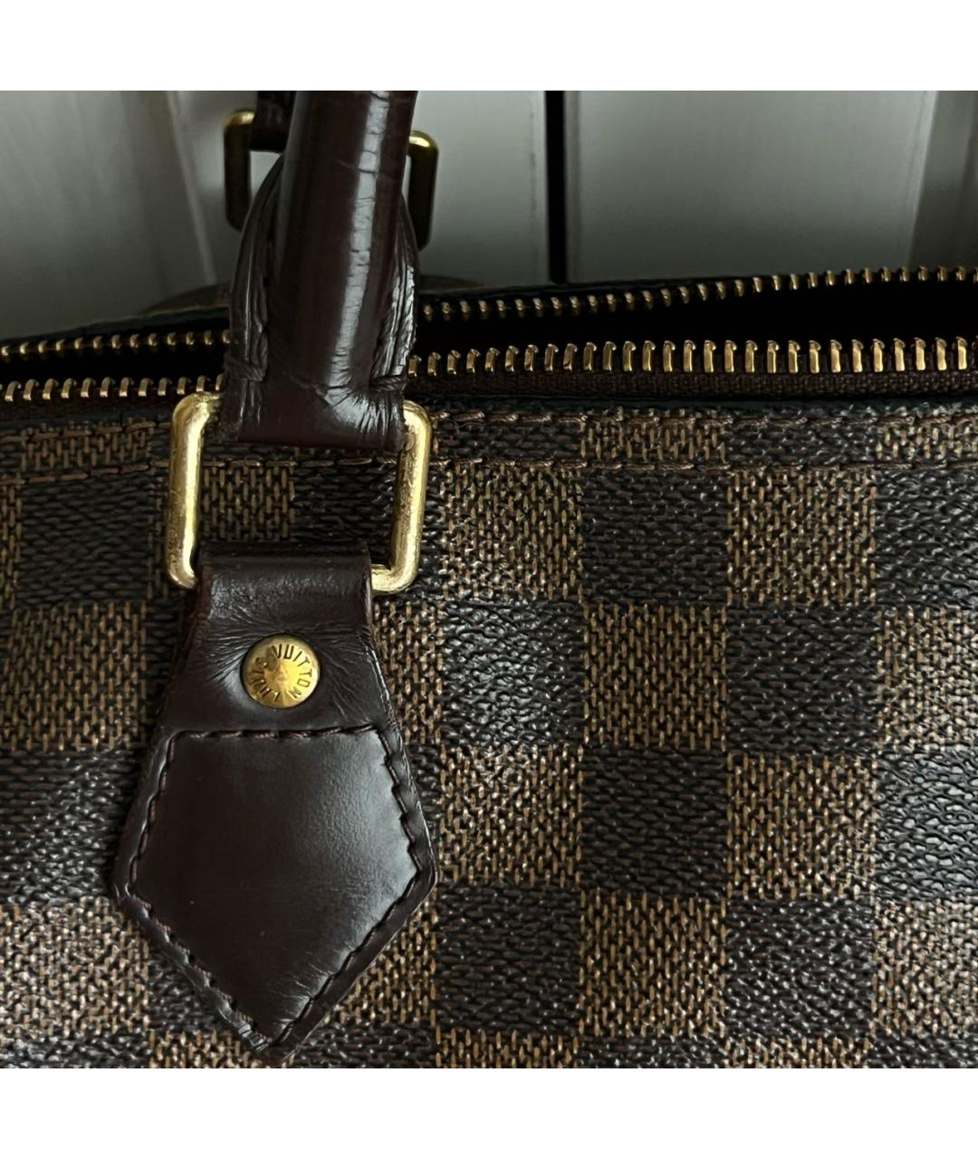 LOUIS VUITTON Коричневая кожаная дорожная/спортивная сумка, фото 7