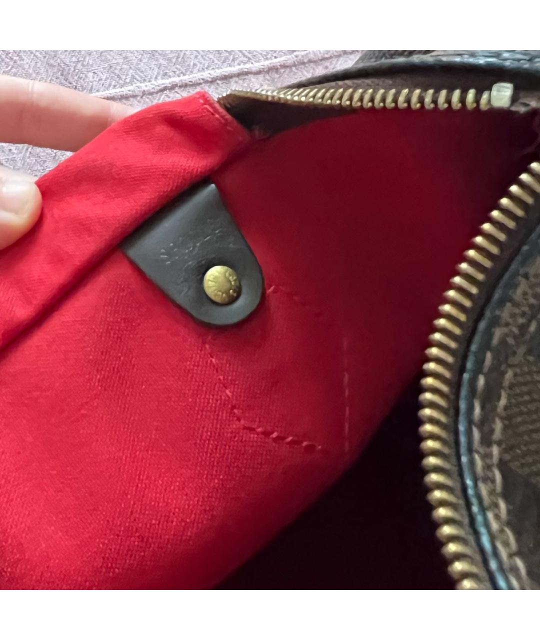 LOUIS VUITTON Коричневая кожаная дорожная/спортивная сумка, фото 9