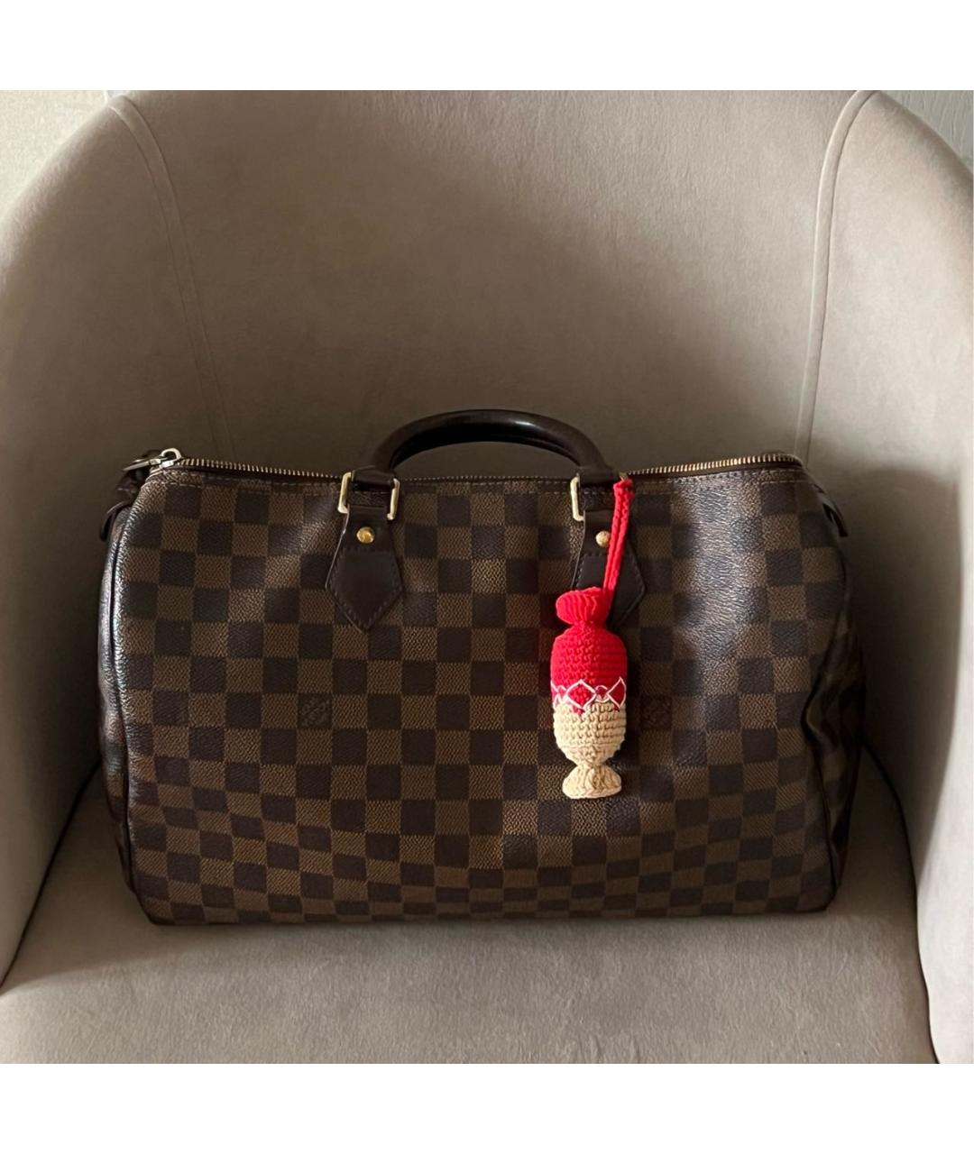 LOUIS VUITTON Коричневая кожаная дорожная/спортивная сумка, фото 2