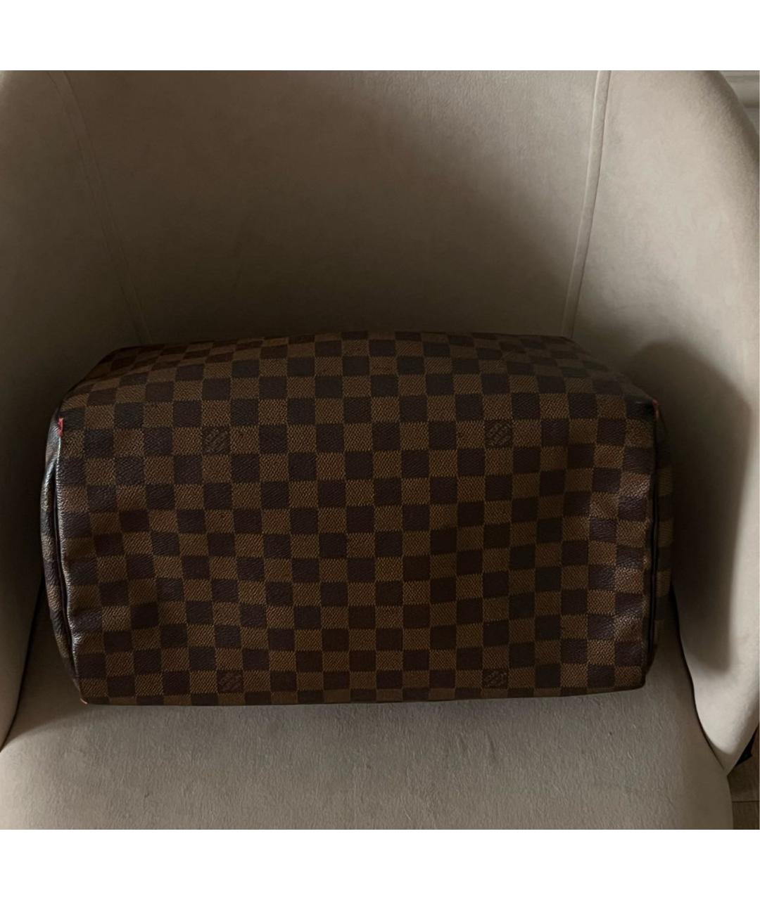 LOUIS VUITTON Коричневая кожаная дорожная/спортивная сумка, фото 4