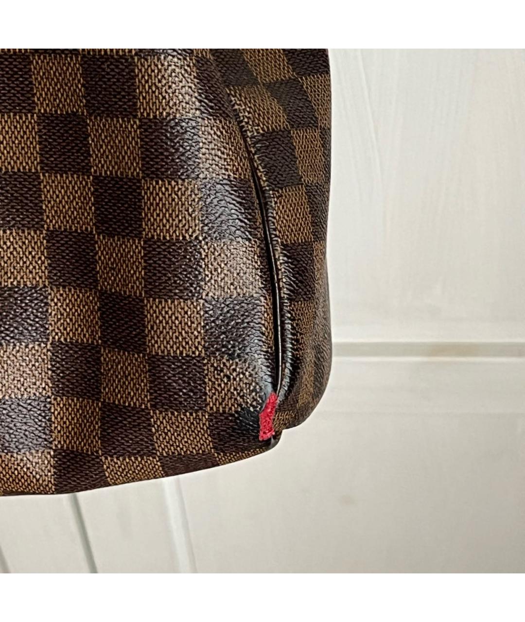 LOUIS VUITTON Коричневая кожаная дорожная/спортивная сумка, фото 8