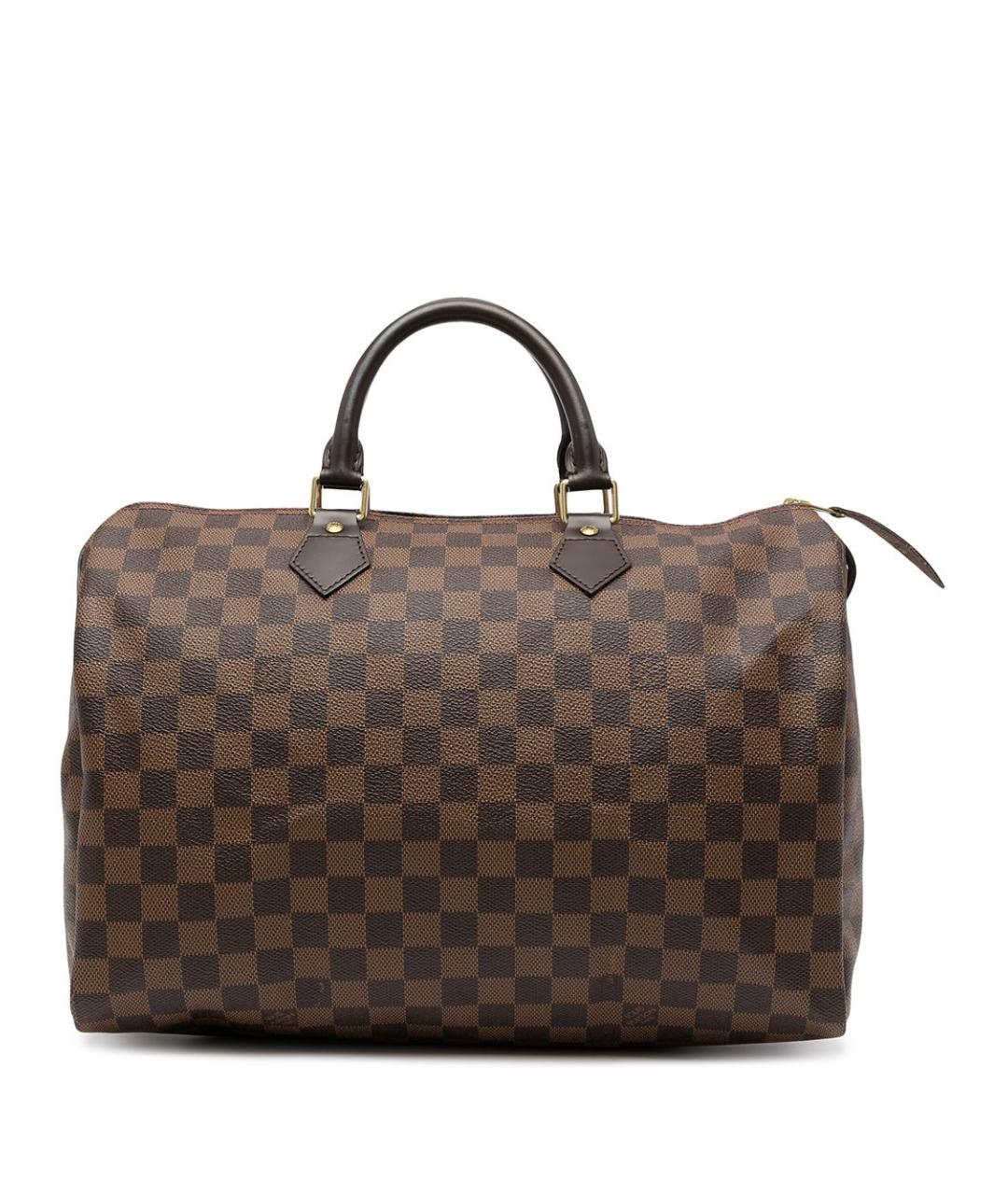 LOUIS VUITTON Коричневая кожаная дорожная/спортивная сумка, фото 10