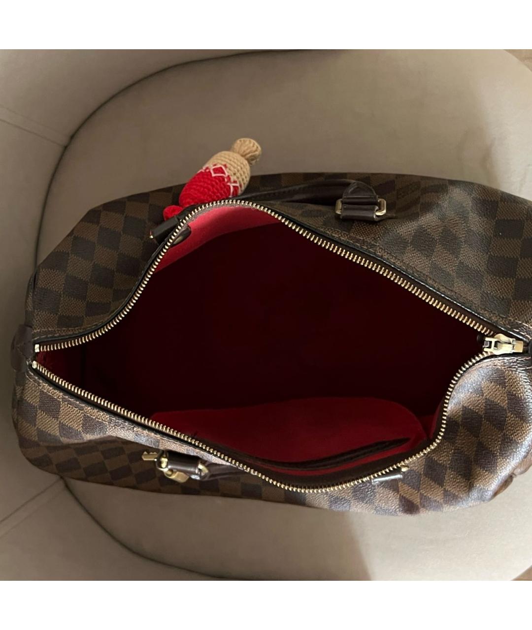 LOUIS VUITTON Коричневая кожаная дорожная/спортивная сумка, фото 5