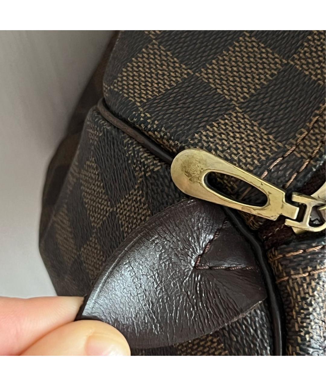 LOUIS VUITTON Коричневая кожаная дорожная/спортивная сумка, фото 6