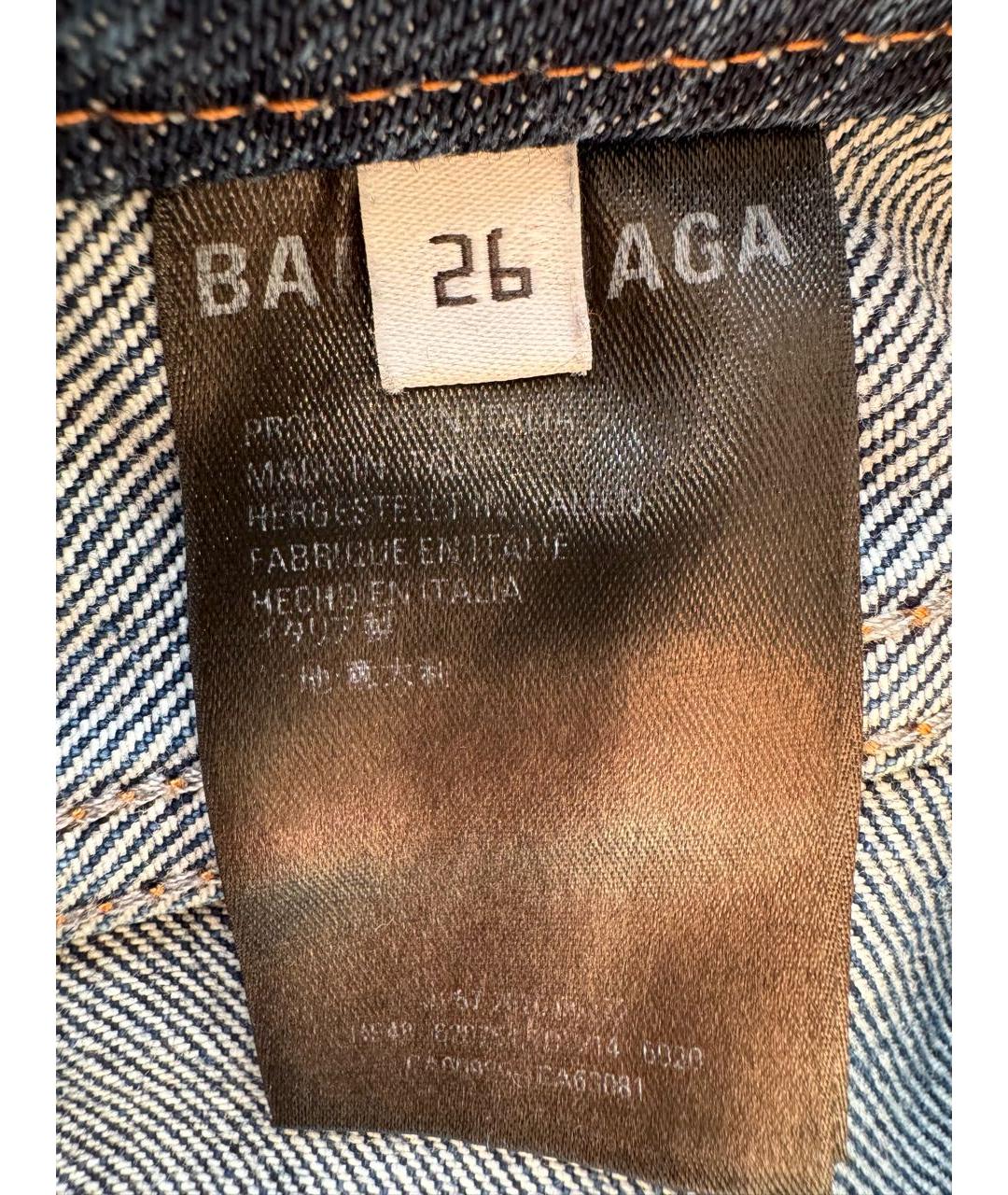 BALENCIAGA Синие хлопковые прямые джинсы, фото 6