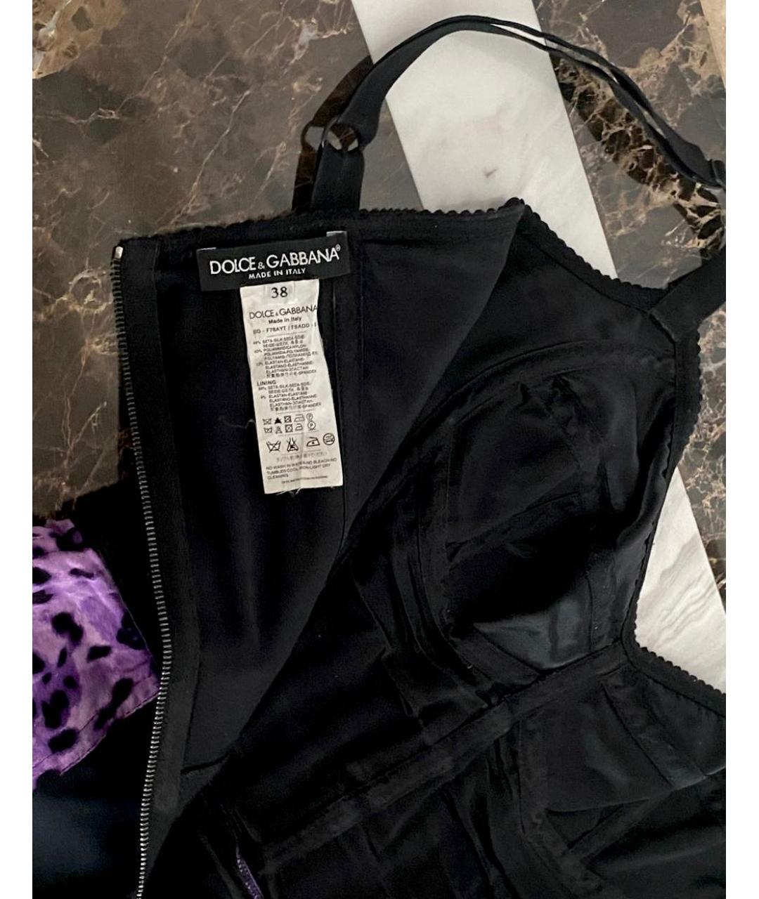 DOLCE&GABBANA Мульти шелковое боди, фото 2
