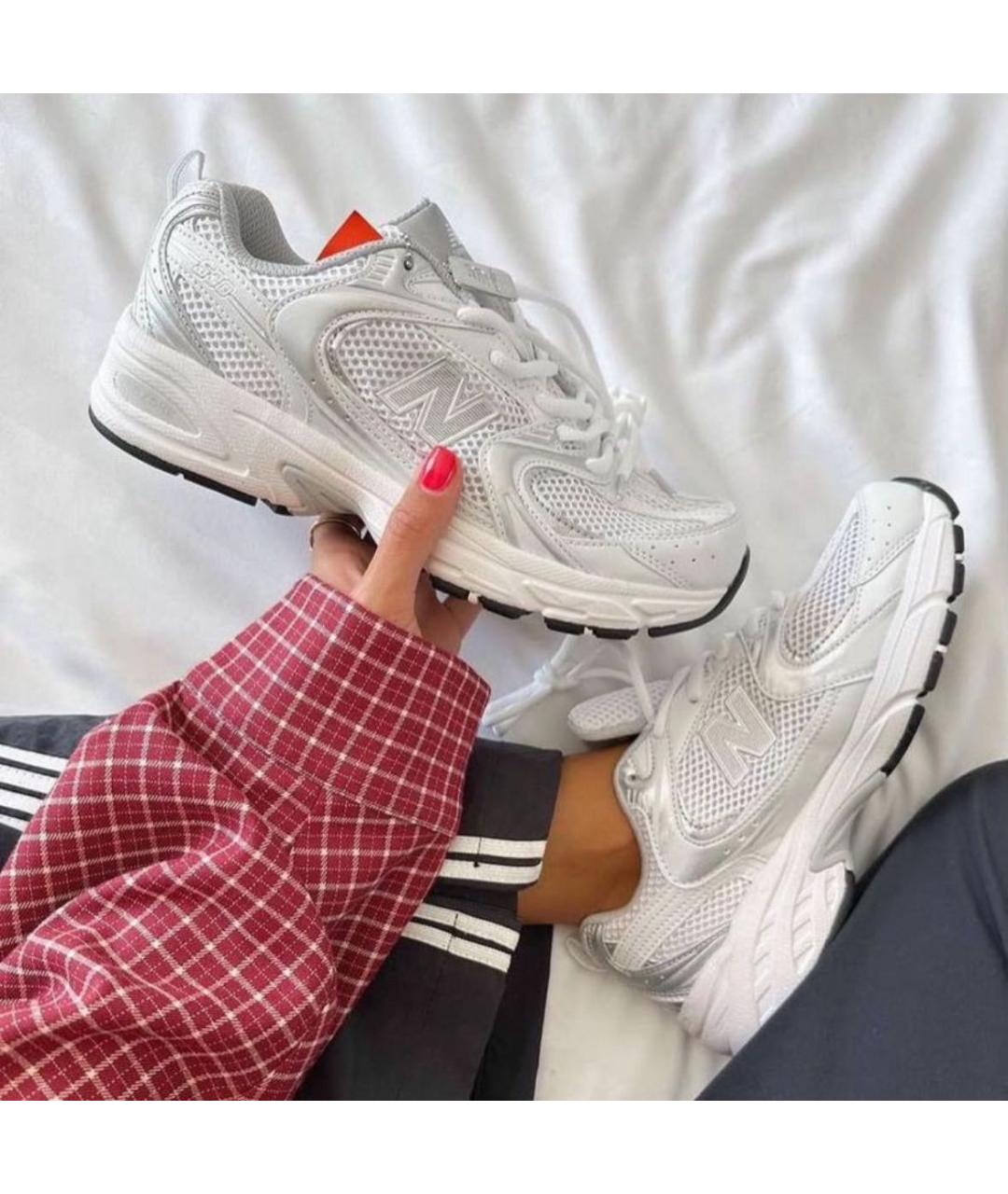 NEW BALANCE Белые текстильные кроссовки, фото 8