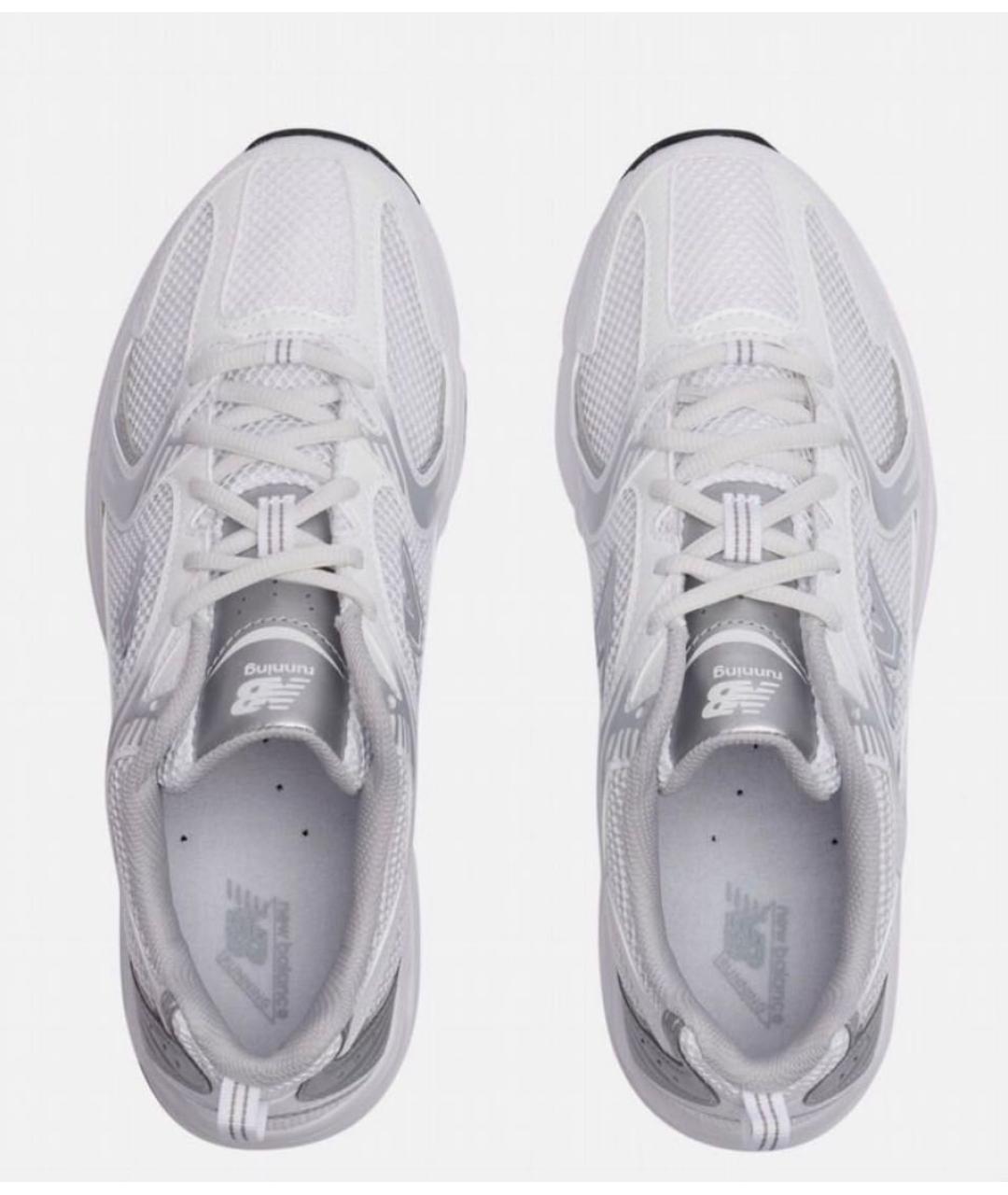 NEW BALANCE Белые текстильные кроссовки, фото 3