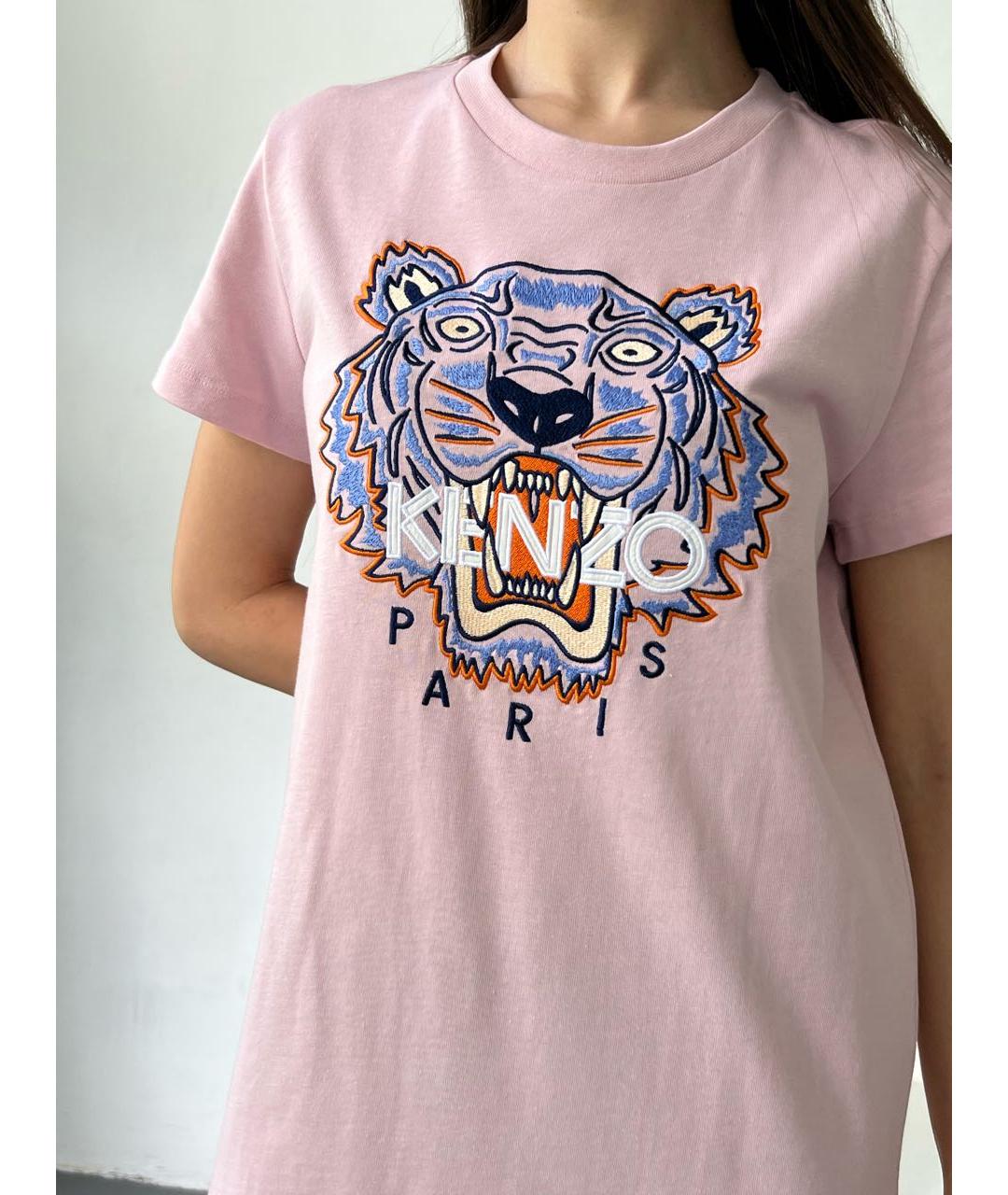 KENZO Розовое хлопковое повседневное платье, фото 3