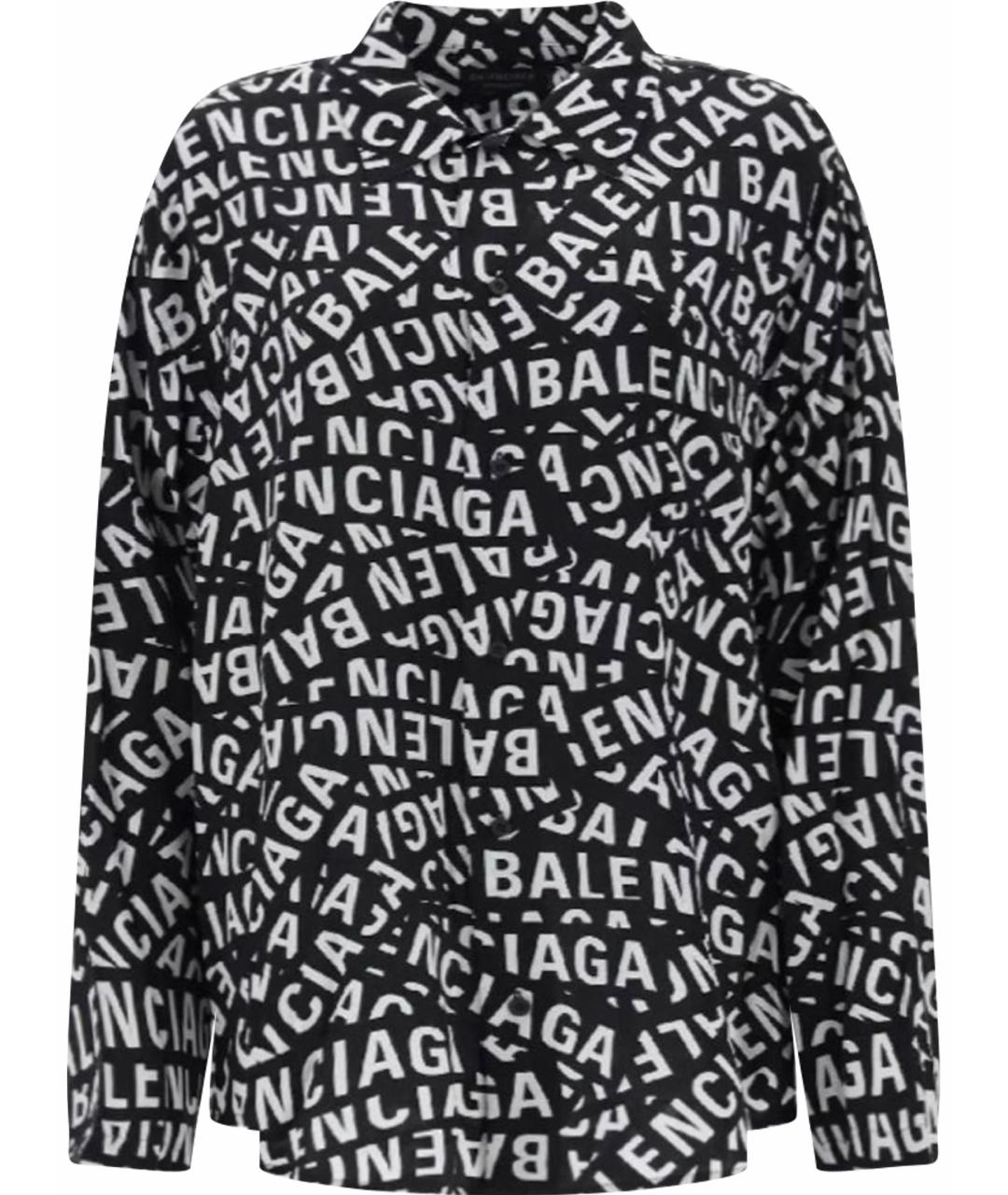 BALENCIAGA Черная хлопковая рубашка, фото 1