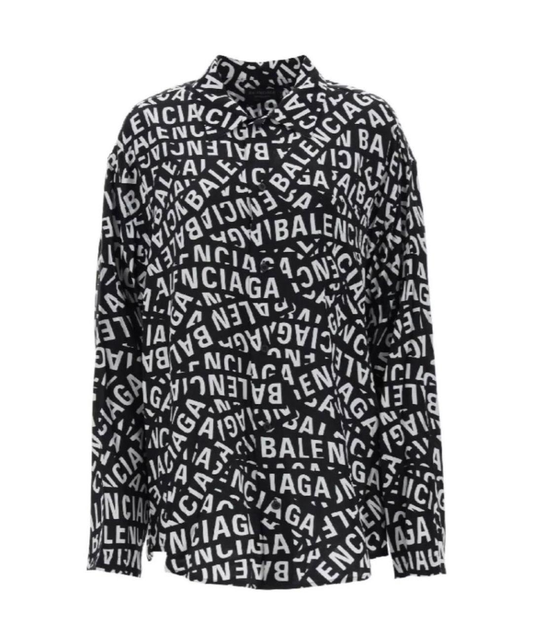 BALENCIAGA Черная хлопковая рубашка, фото 4